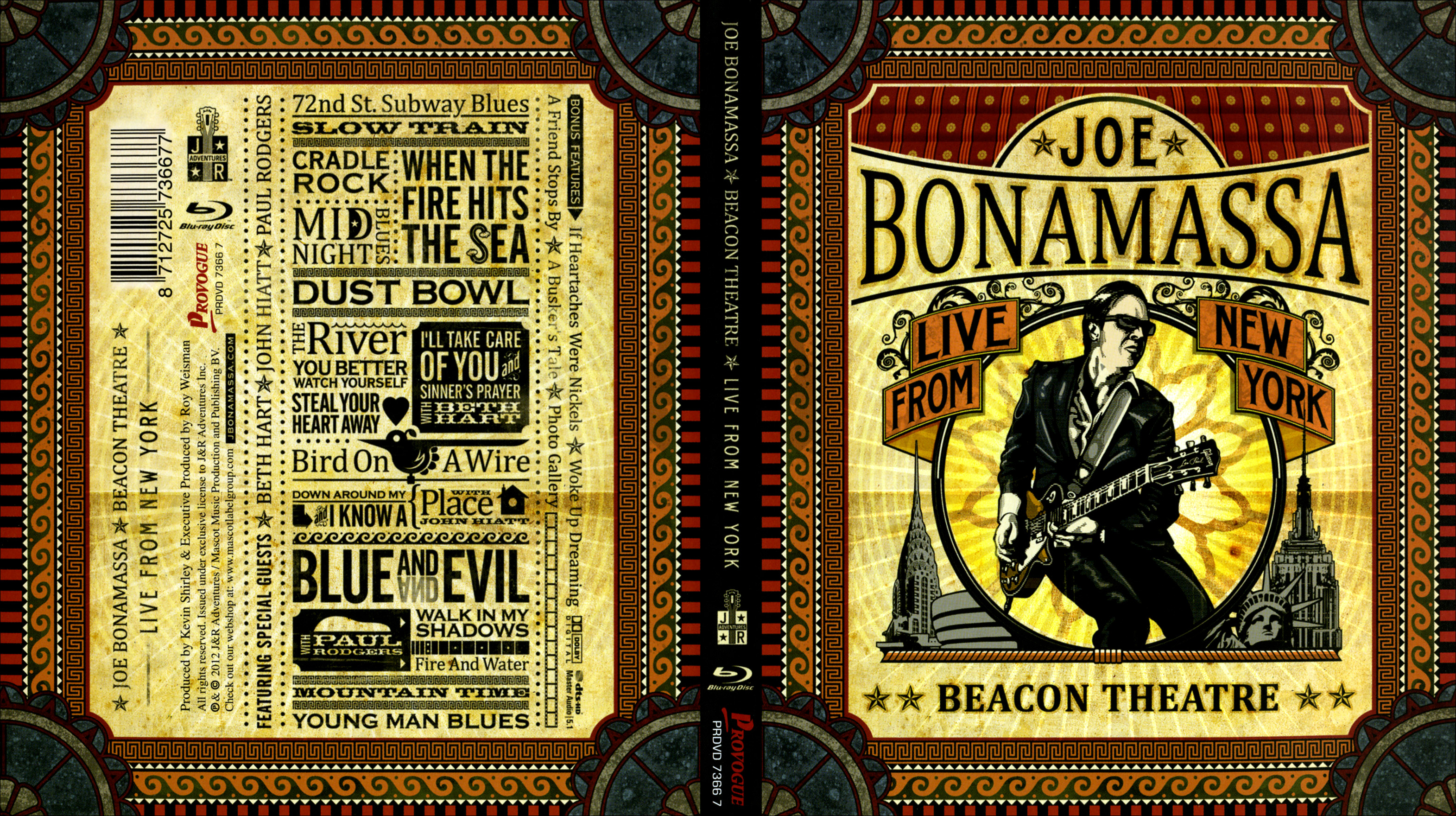 Jaquette DVD Joe Bonamassa Live from New York (BLU-RAY)