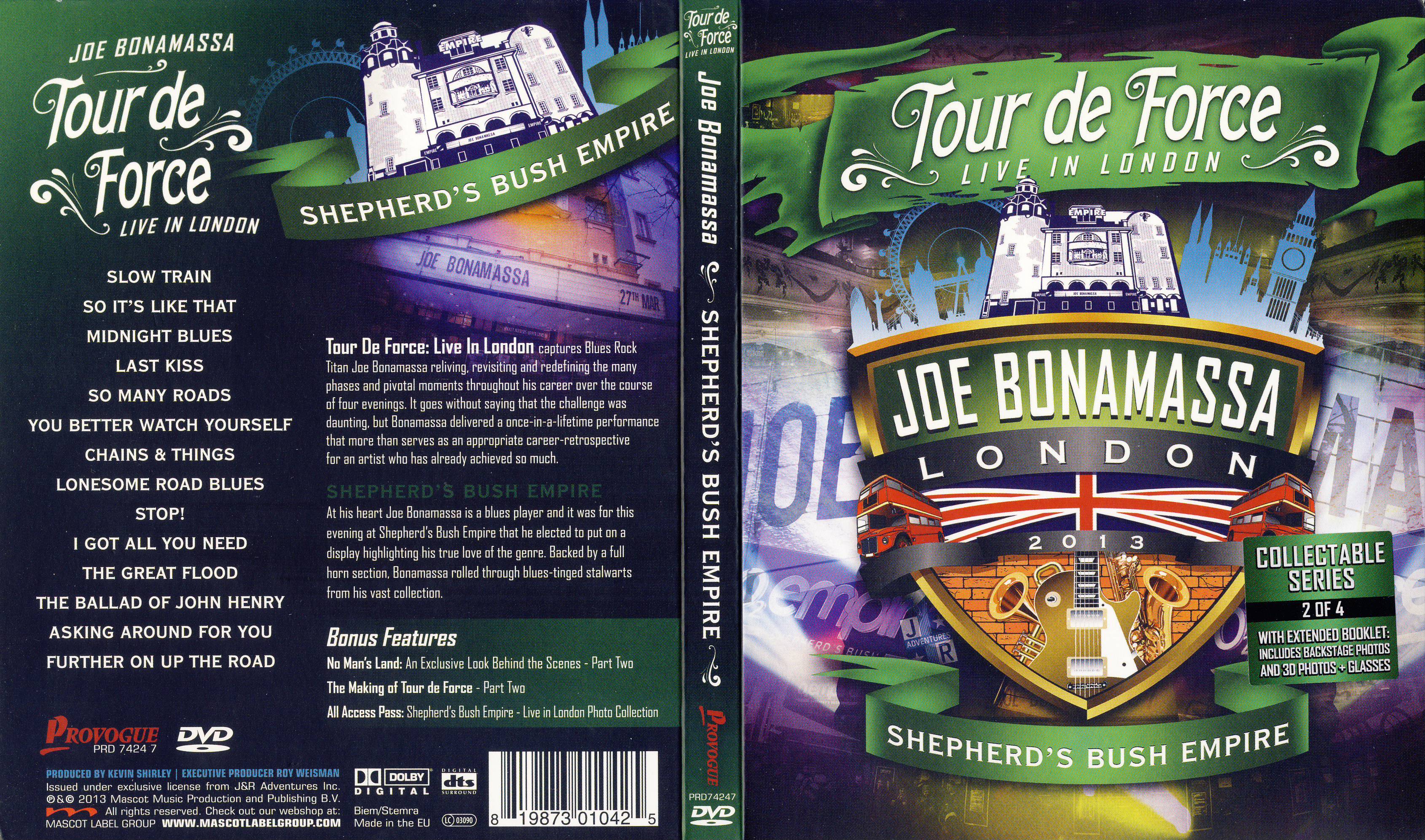Jaquette DVD Joe Bonamassa Tour de Force london 2013 Shepherd