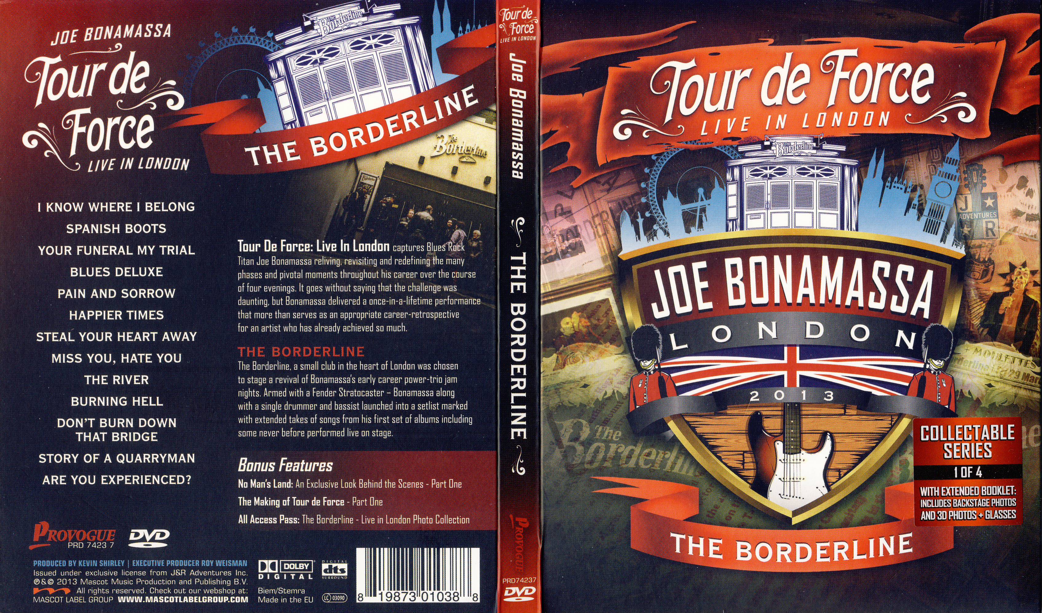 Jaquette DVD Joe Bonamassa Tour de Force london 2013  The Borderline