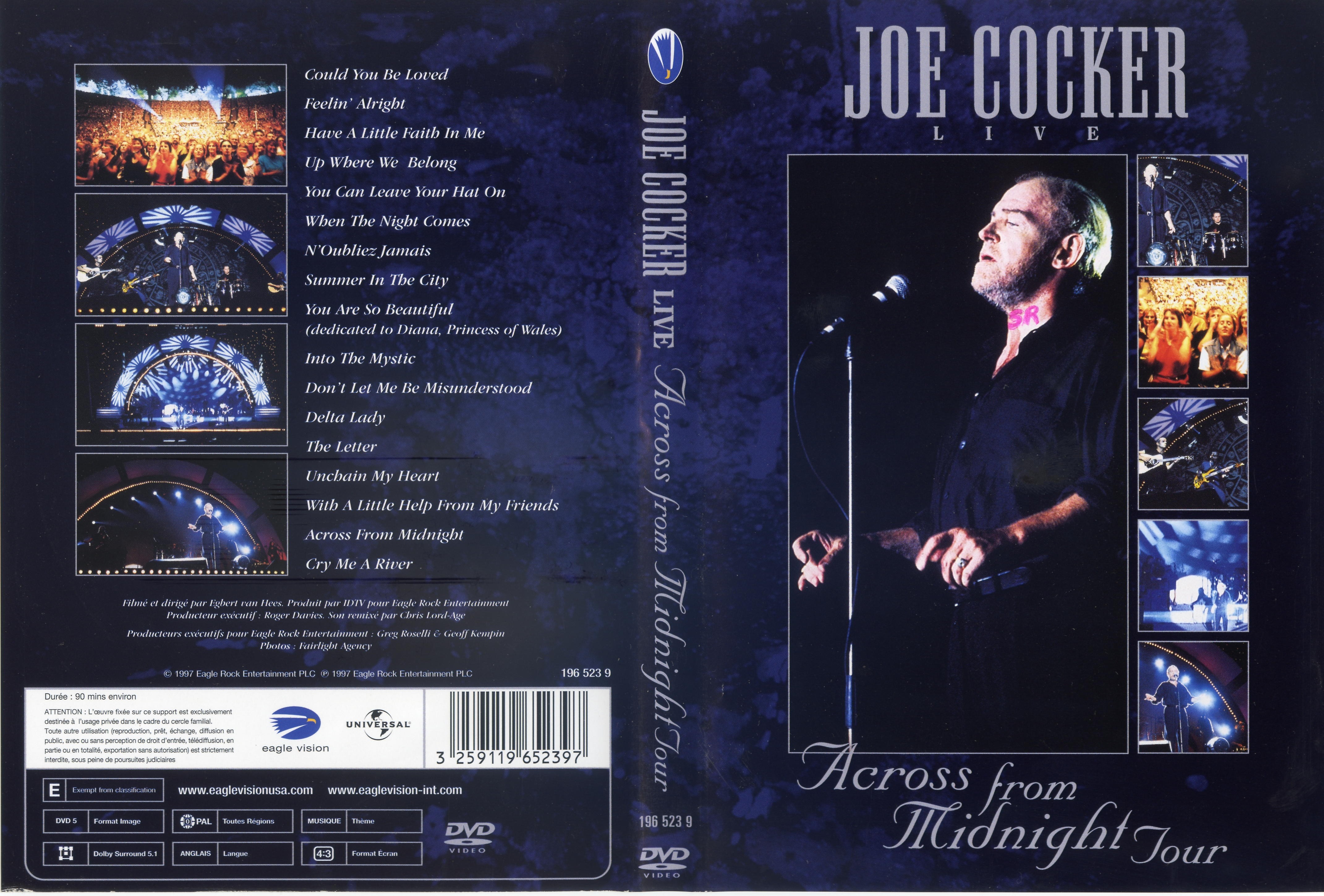 Jaquette DVD Joe Cocker Across from midnight hour