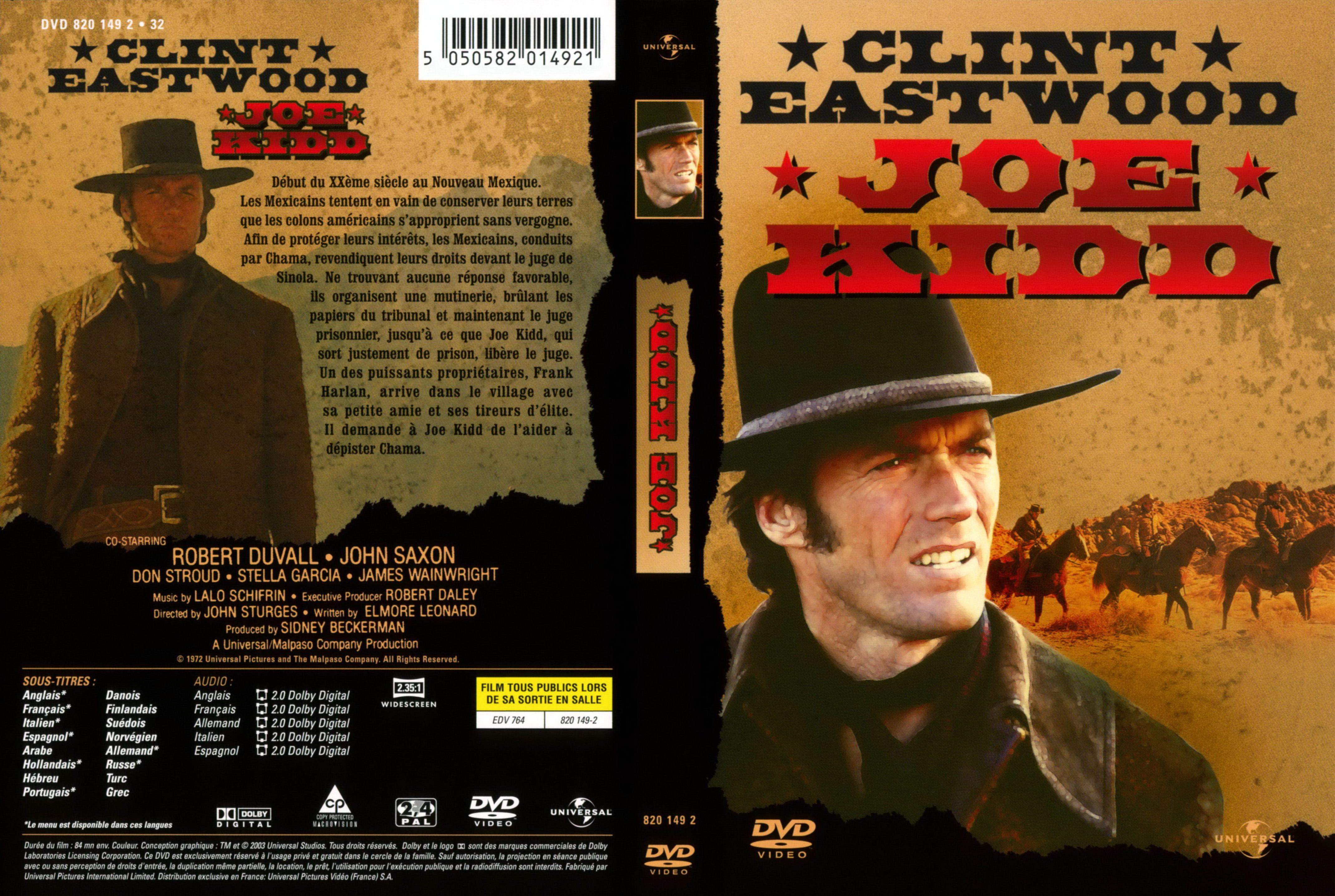 Jaquette DVD Joe Kidd v2