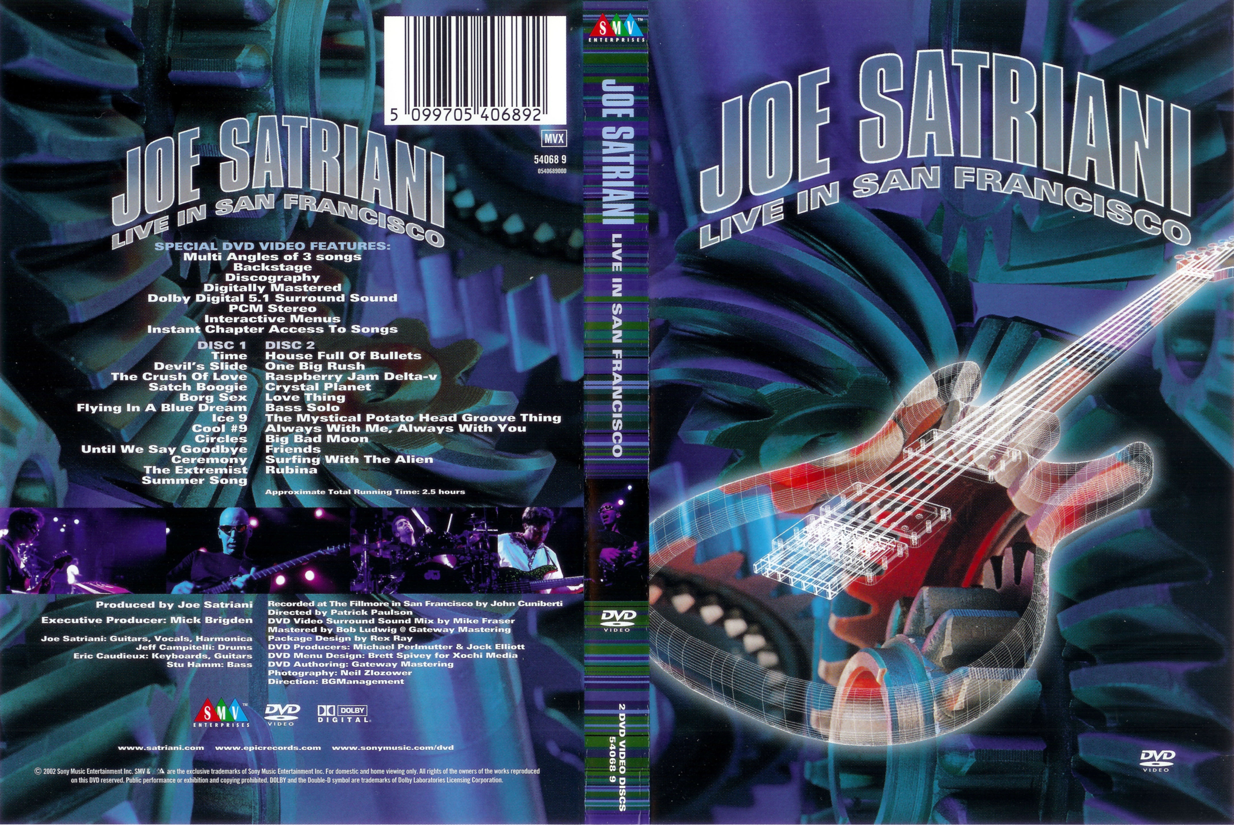 Jaquette DVD Joe Satriani live in San Francisco