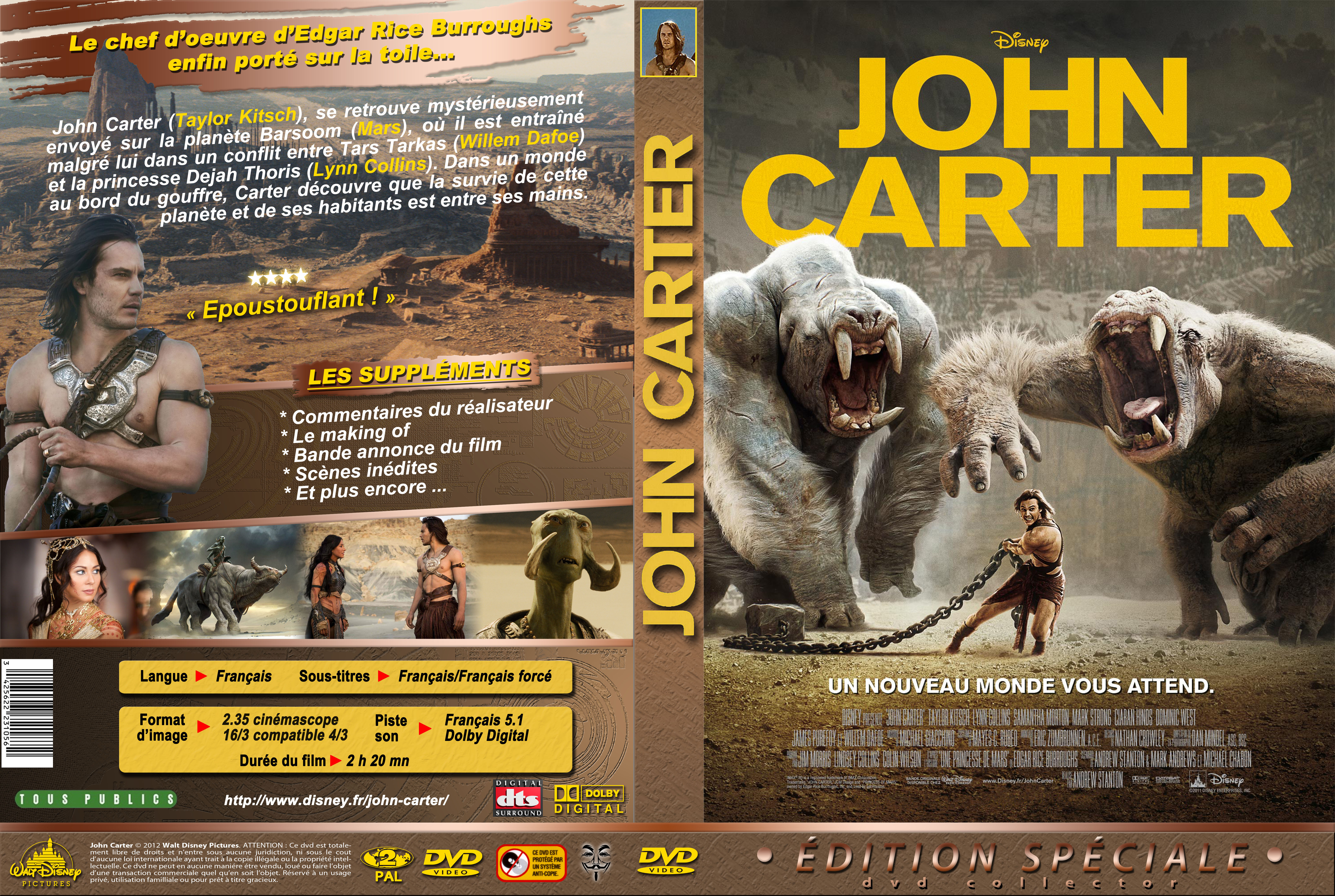 Jaquette DVD John Carter custom v2