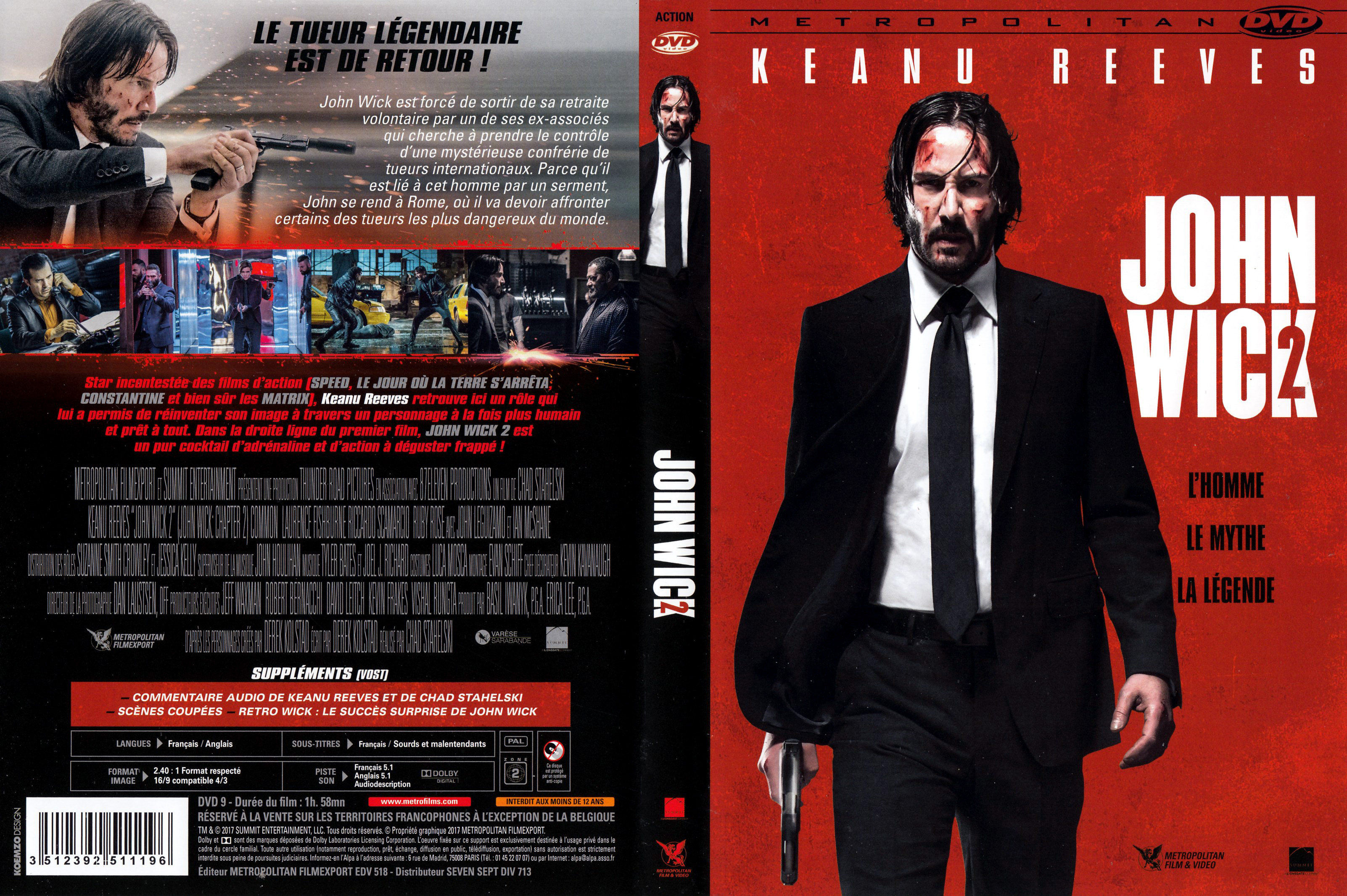 Jaquette DVD John Wick 2