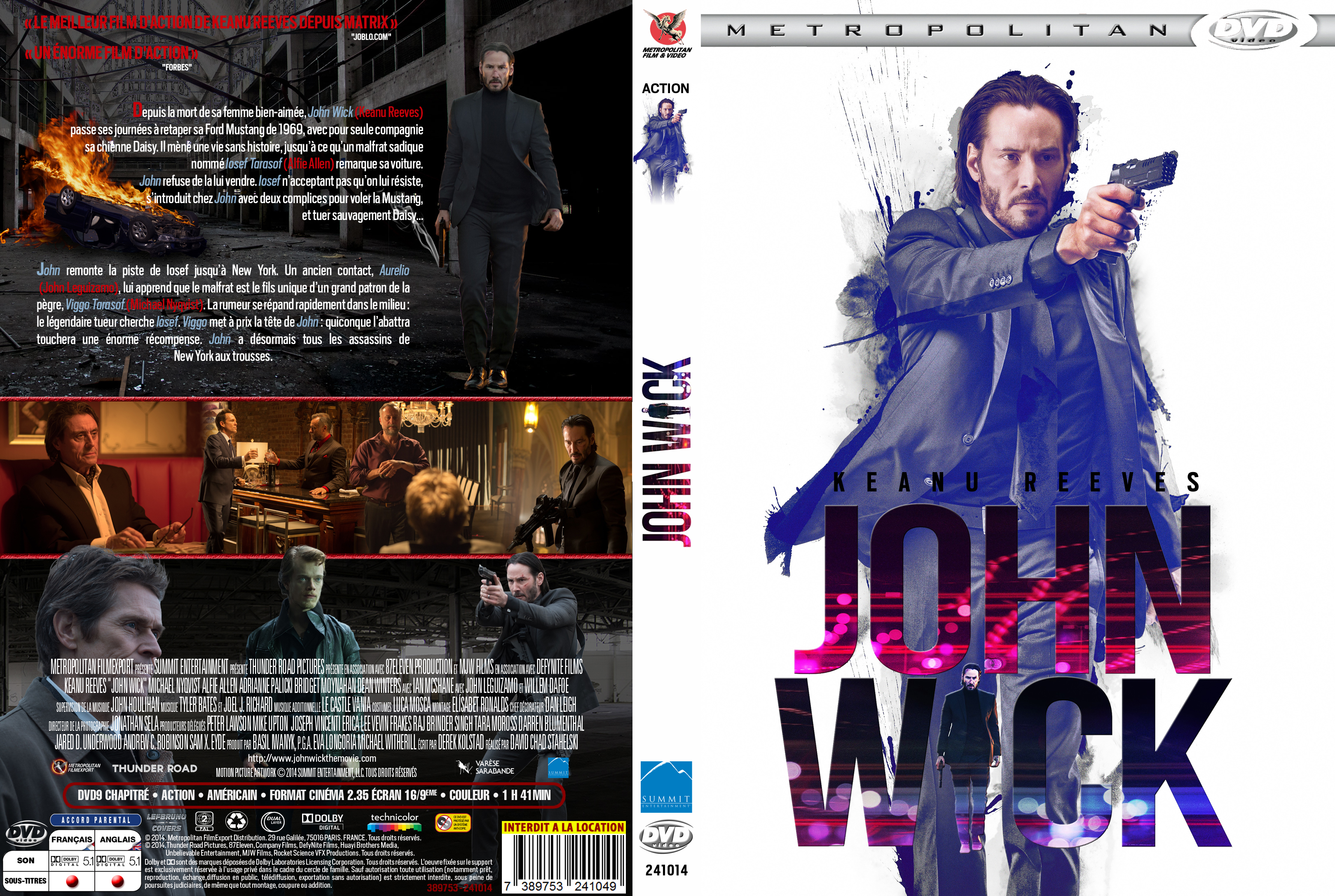 Jaquette DVD John Wick custom