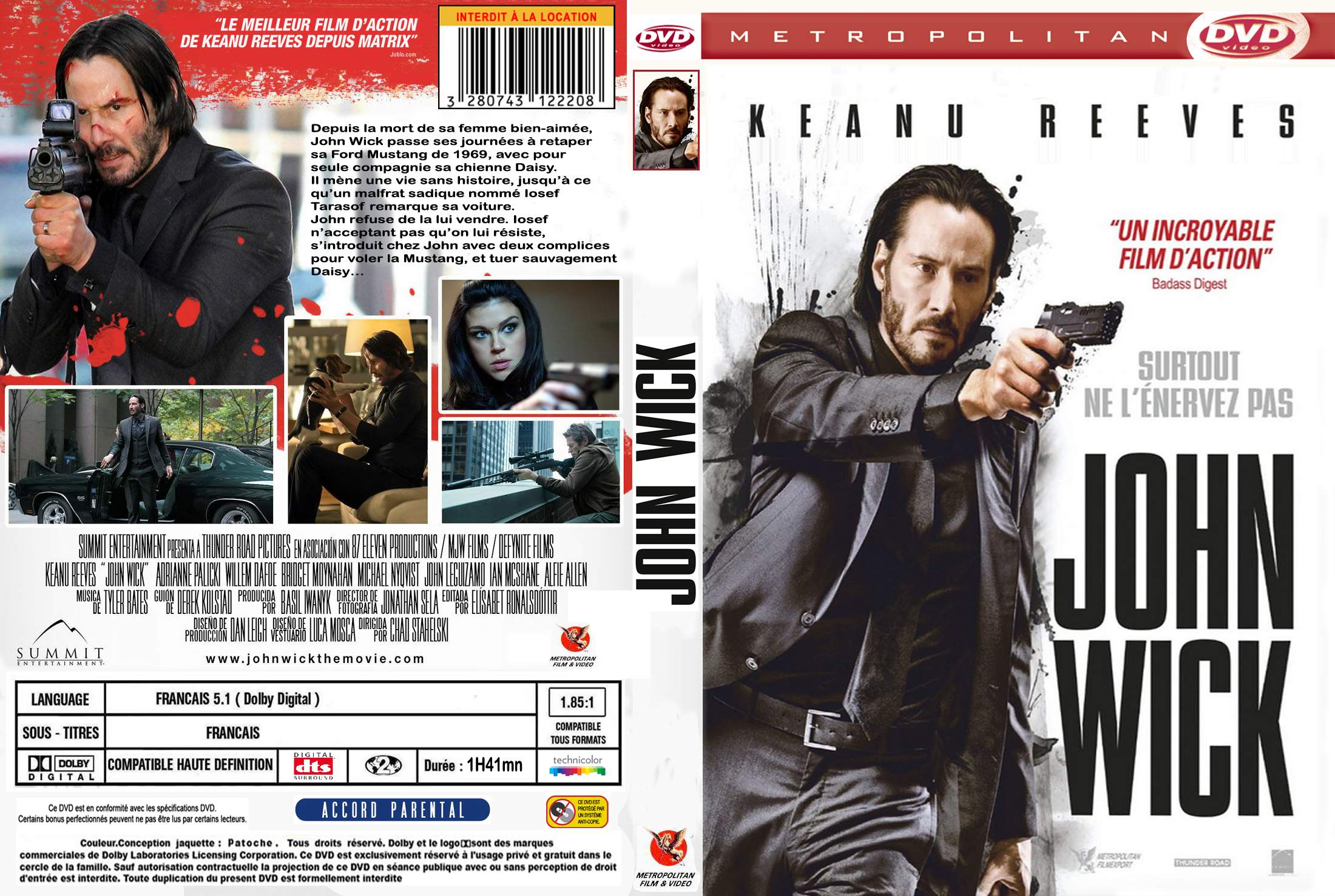 Jaquette DVD John Wick custom v2