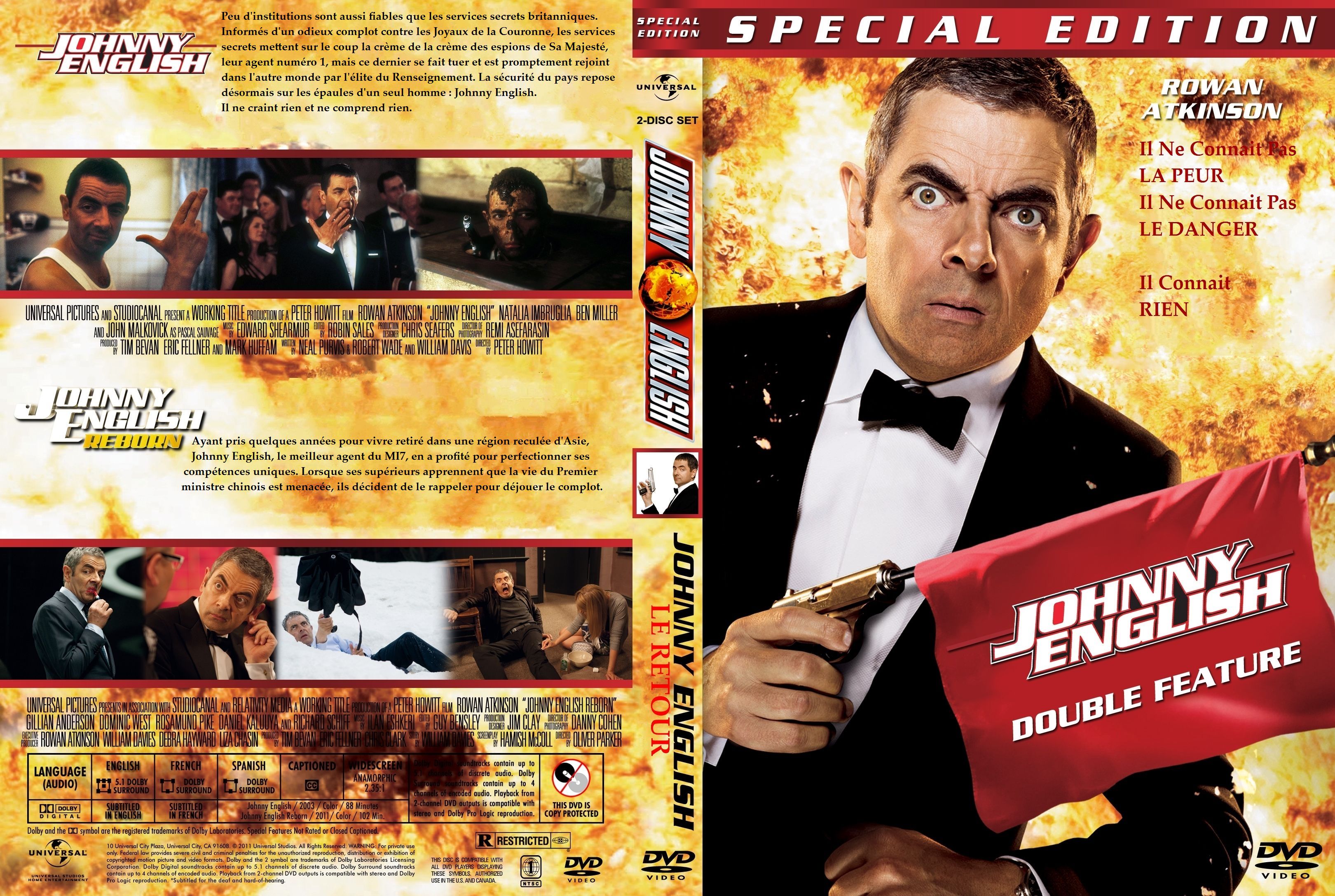 Jaquette DVD Johnny English Duologie custom