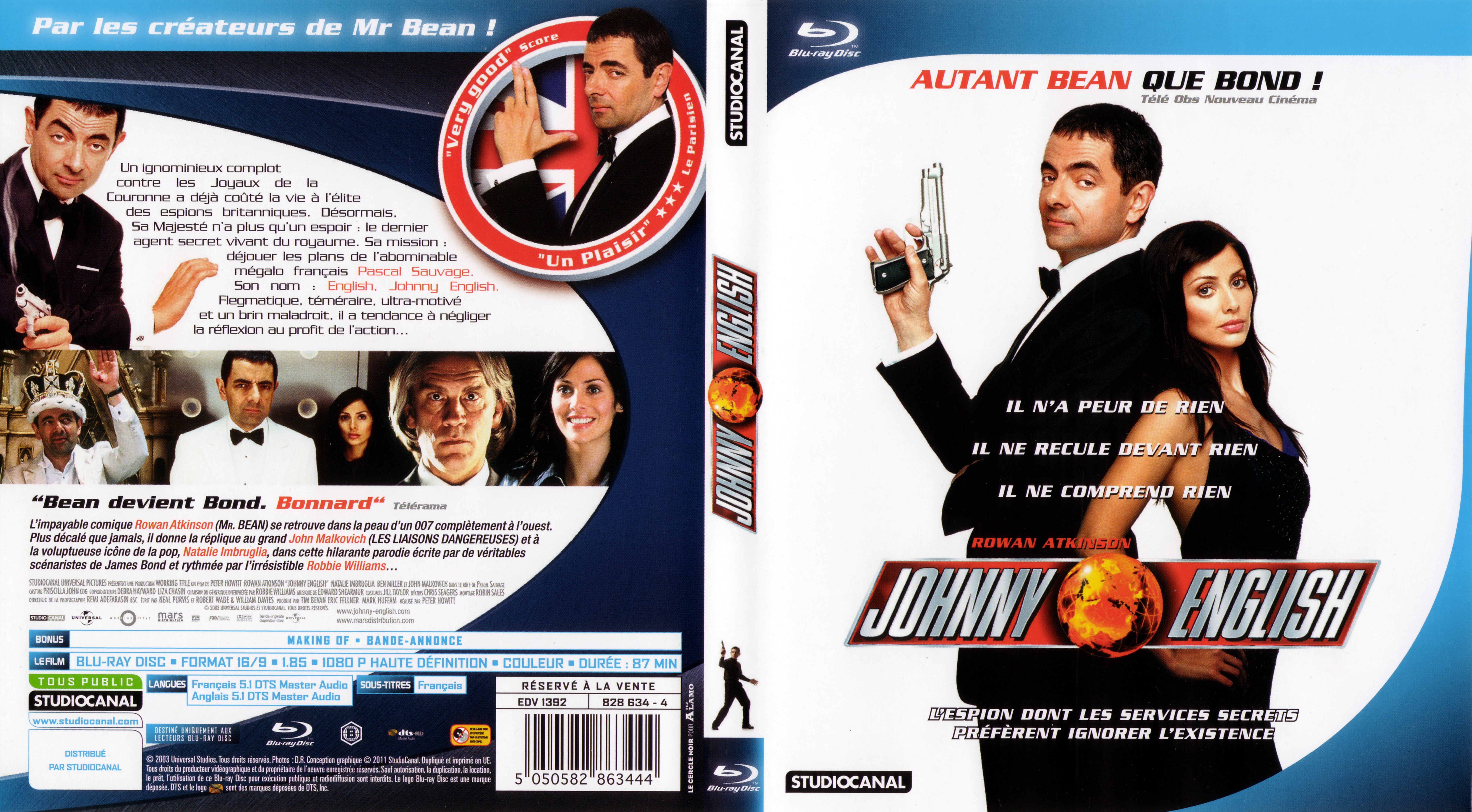 Jaquette DVD Johnny English (BLU-RAY)