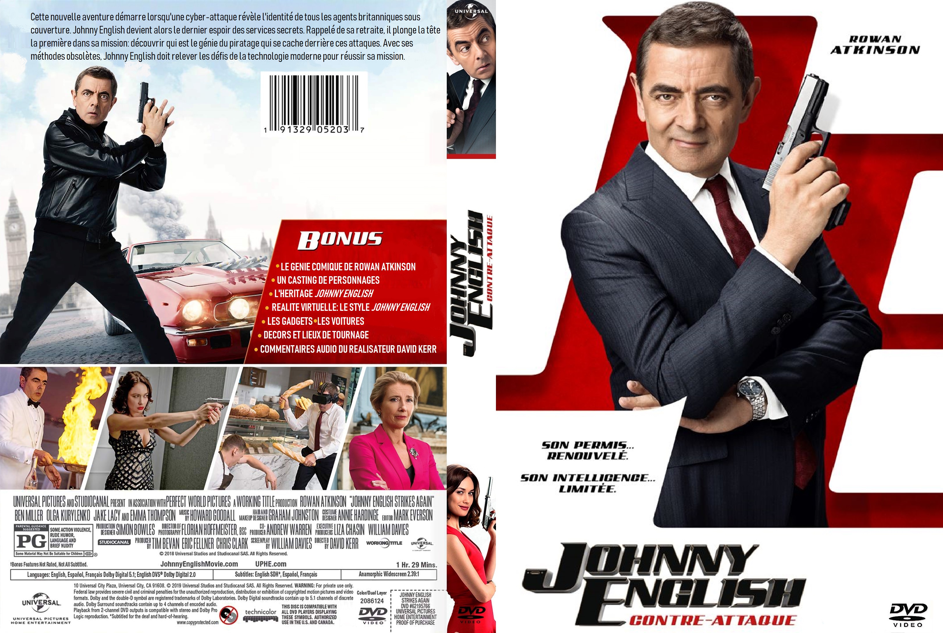 Jaquette DVD Johnny English contre-attaque custom