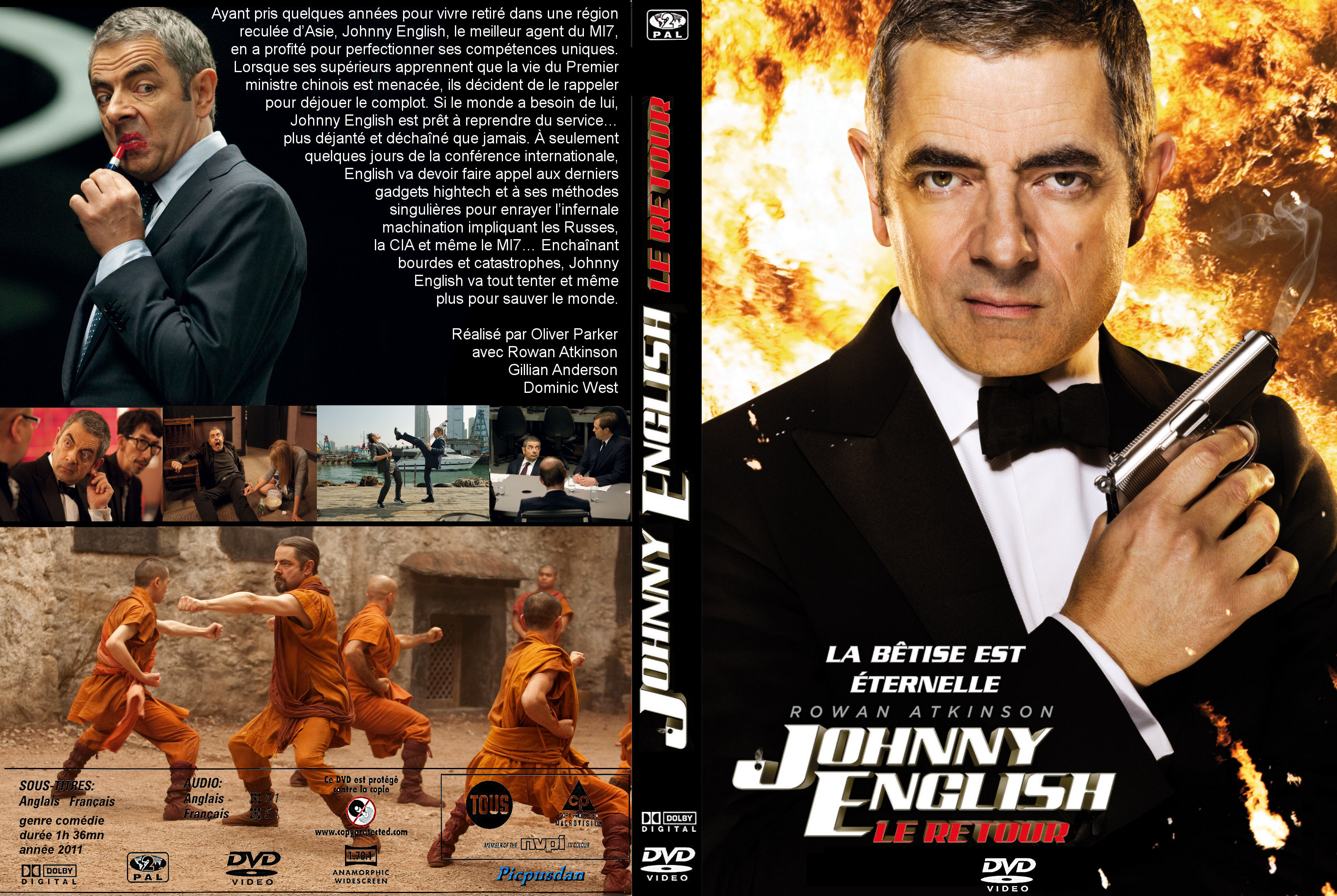 Jaquette DVD Johnny English le retour custom