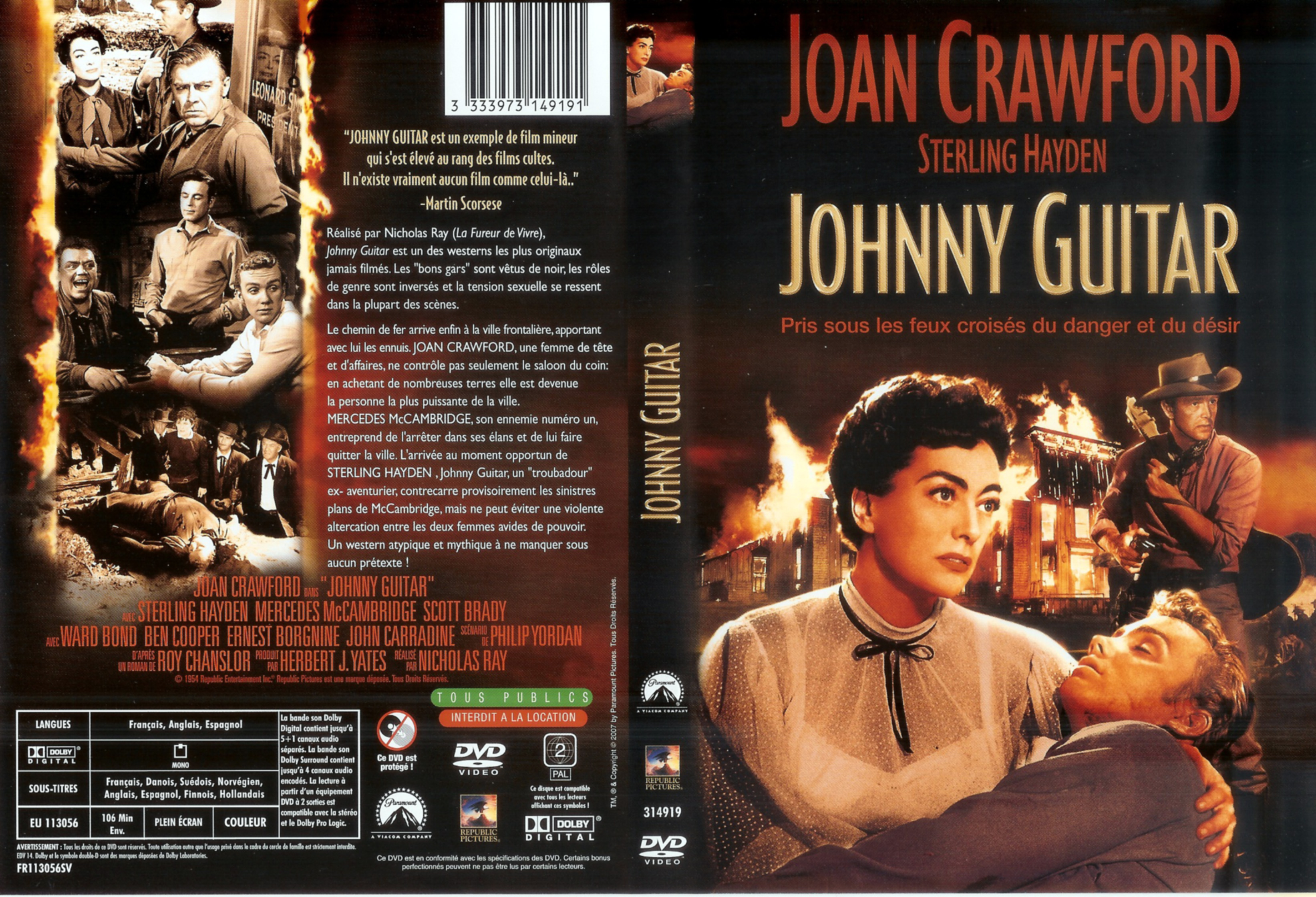 Jaquette DVD Johnny Guitar v3