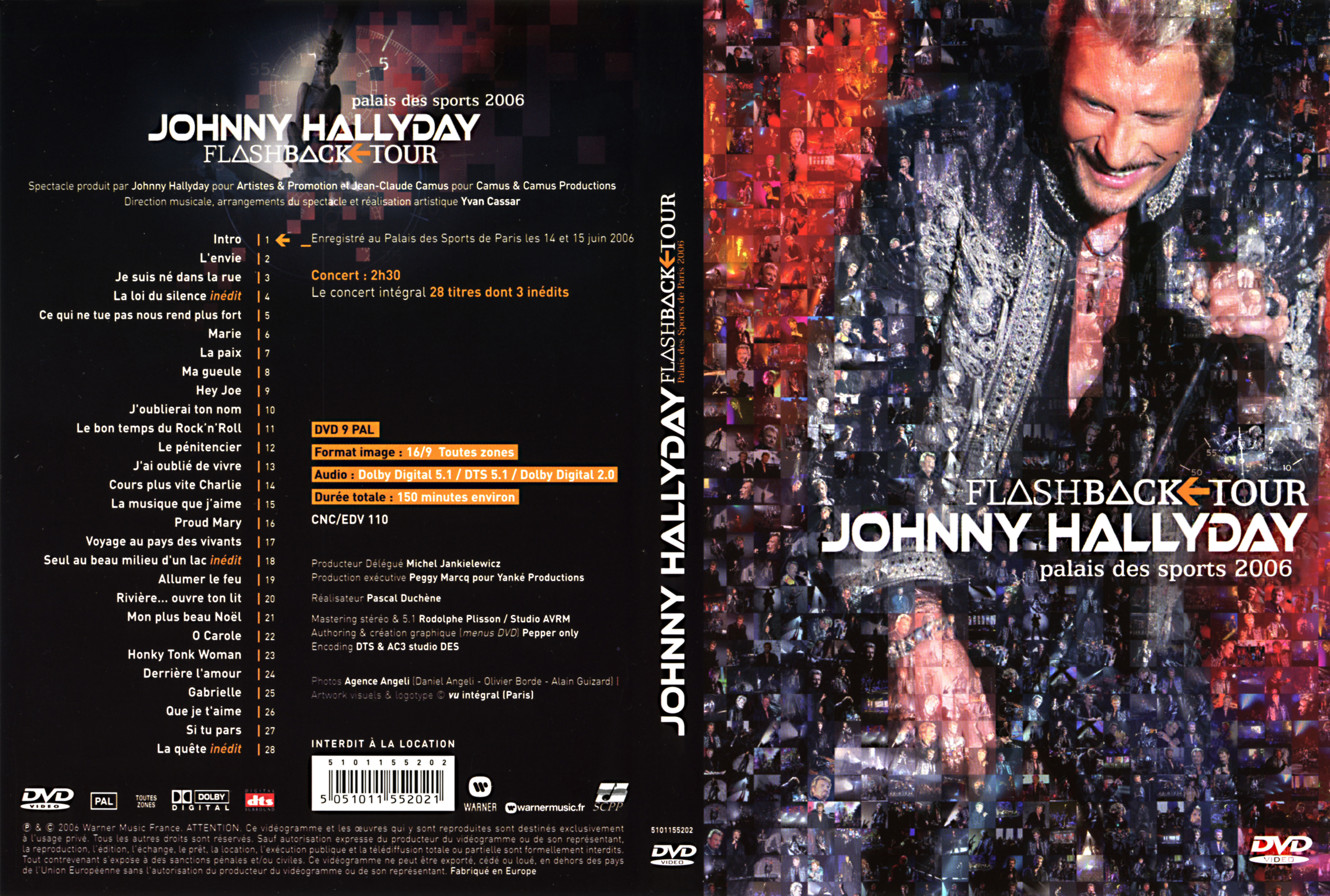 Jaquette DVD Johnny Hallyday Flashback Tour 2006