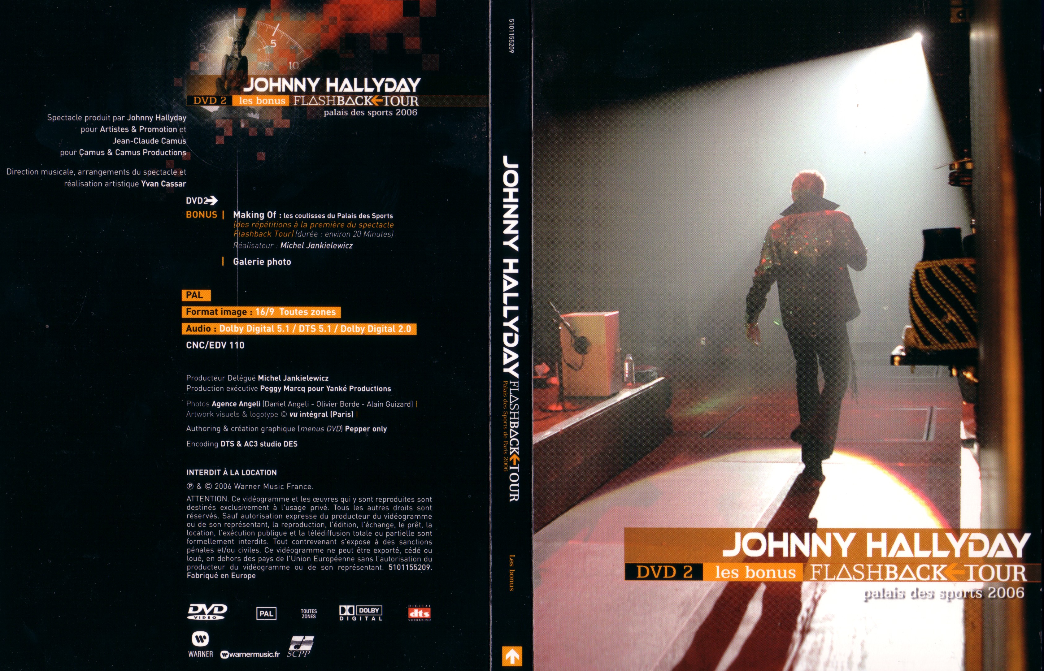 Jaquette DVD Johnny Hallyday Flashback Tour 2006 DVD 2