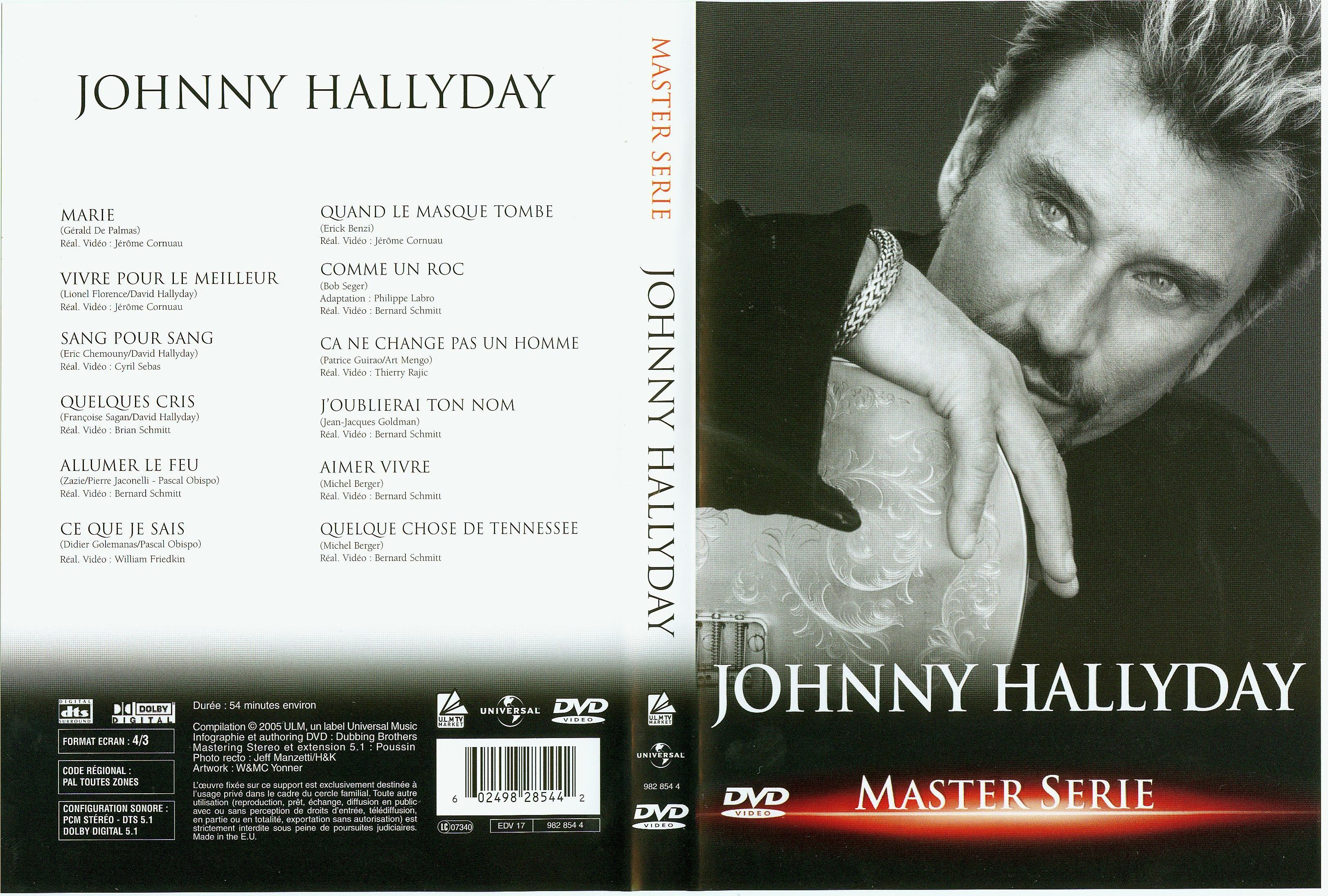 Jaquette DVD Johnny Hallyday Master Serie