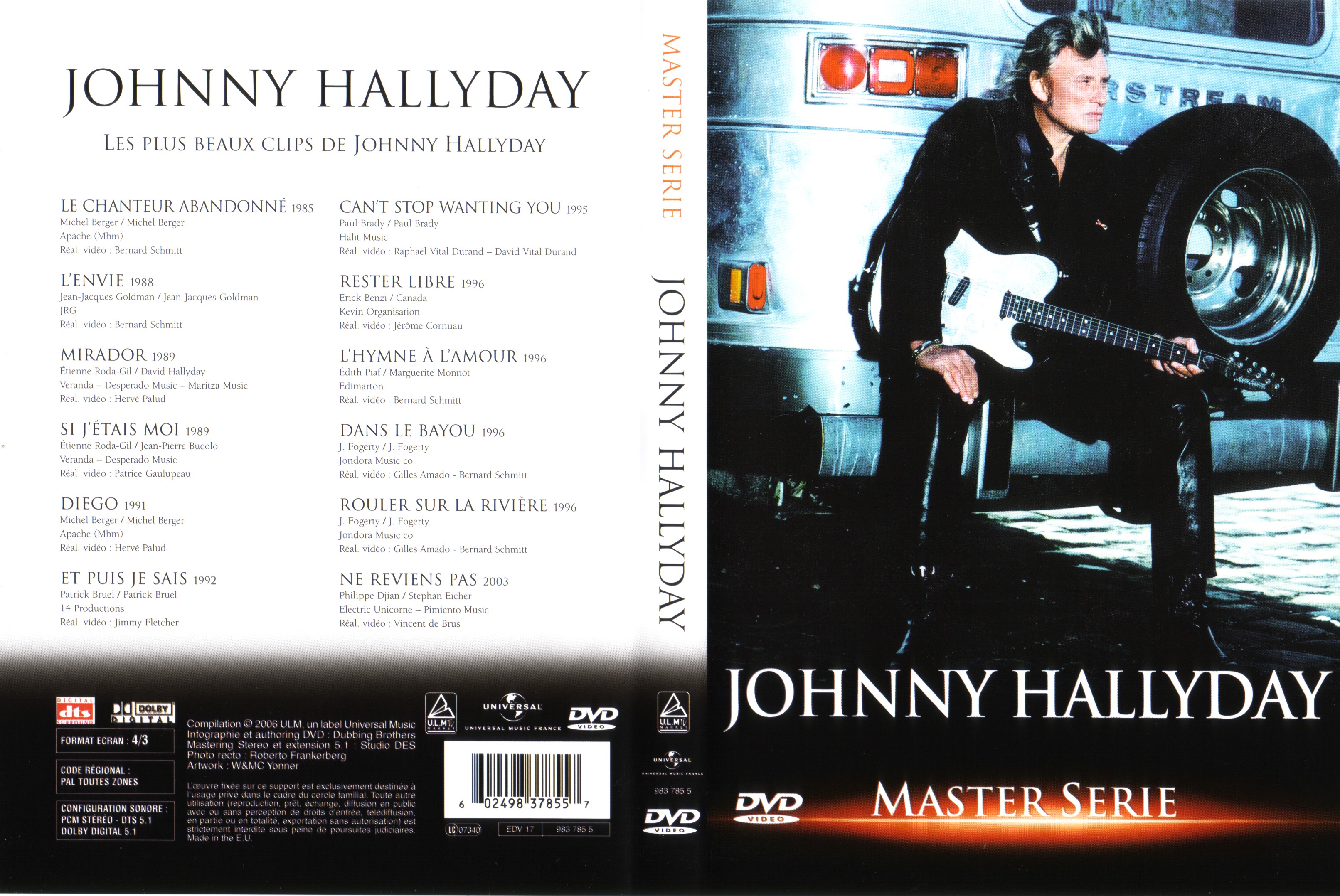 Jaquette DVD Johnny Hallyday Master Serie 2