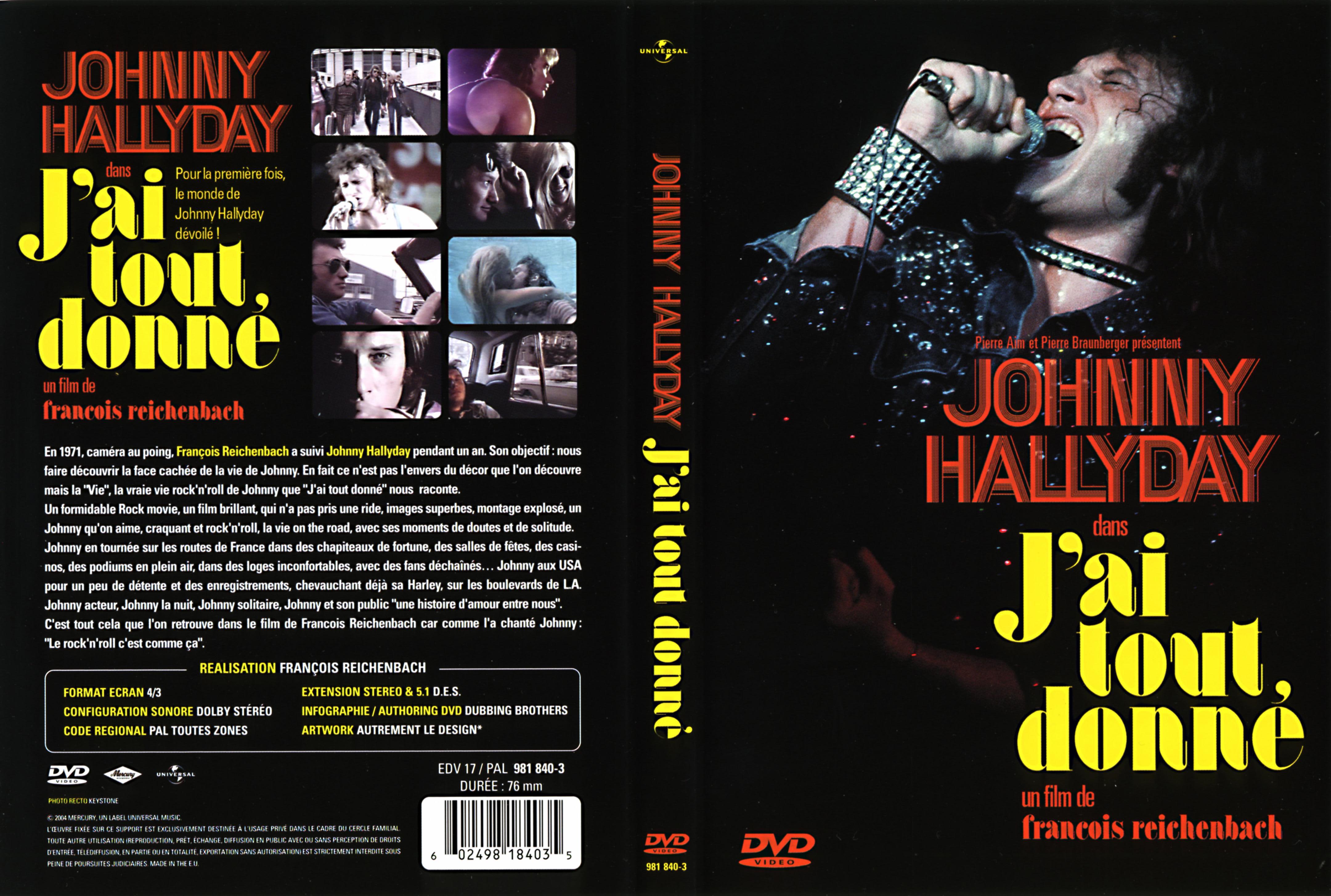 Jaquette DVD Johnny Hallyday j