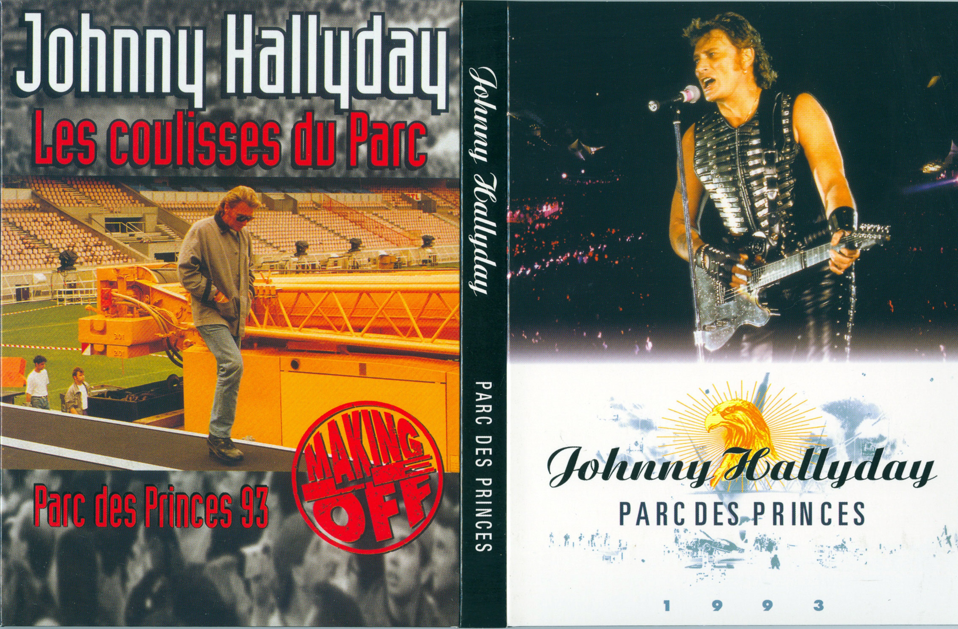 Jaquette DVD Johnny Hallyday parc des princes 1993
