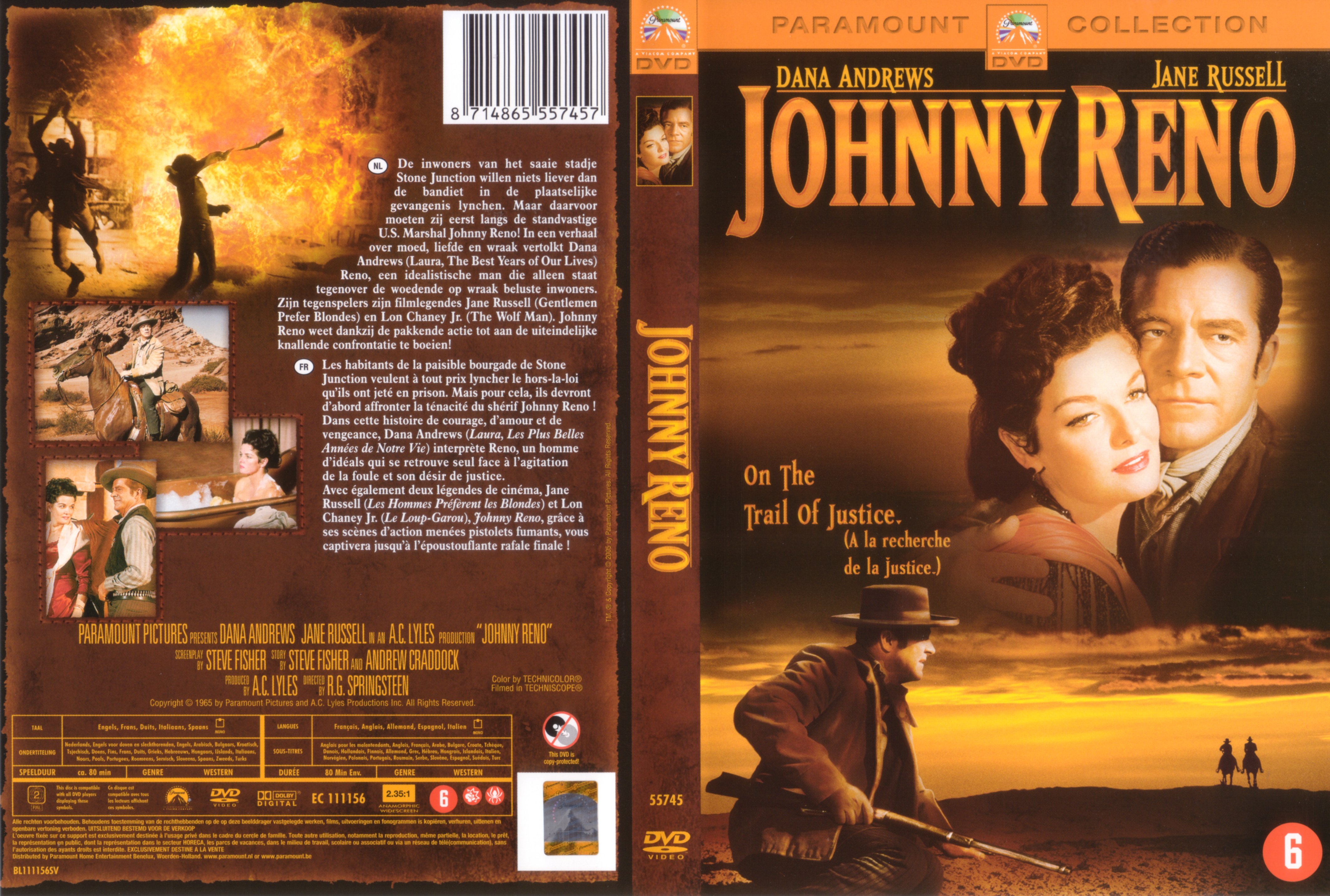 Jaquette DVD Johnny Reno
