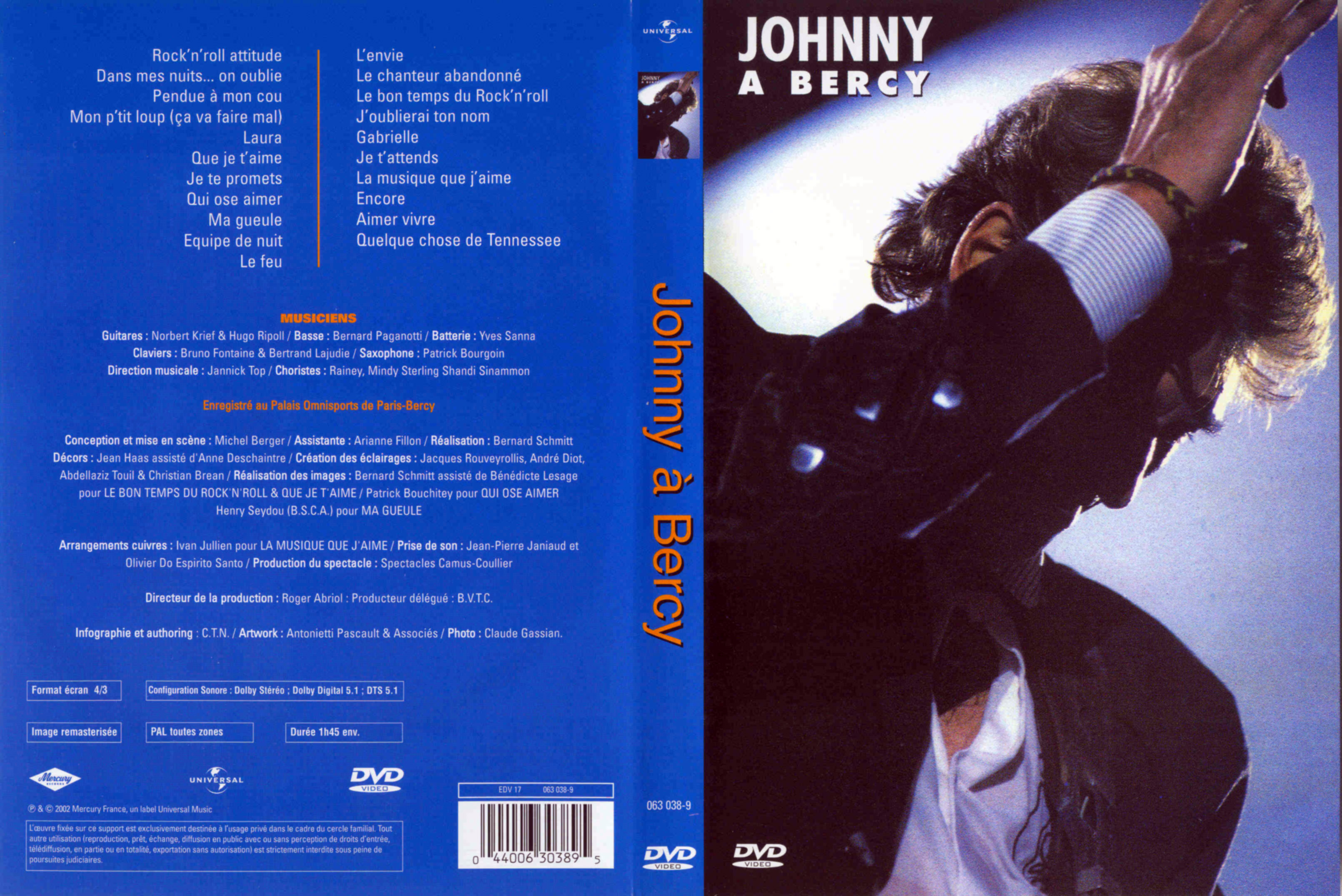 Jaquette DVD Johnny  Bercy 1987