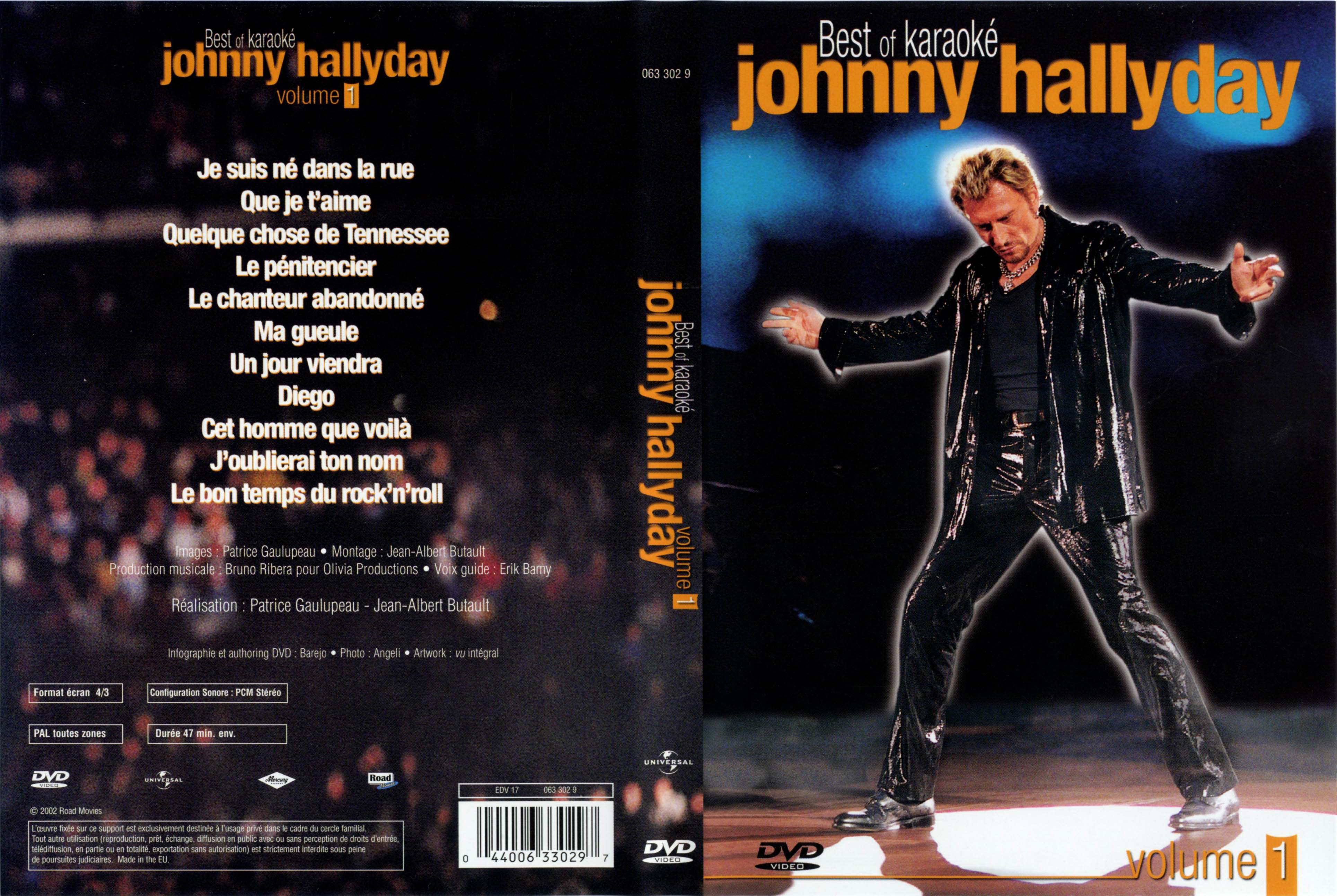 Jaquette DVD Johnny hallyday - best of karaoke vol 1