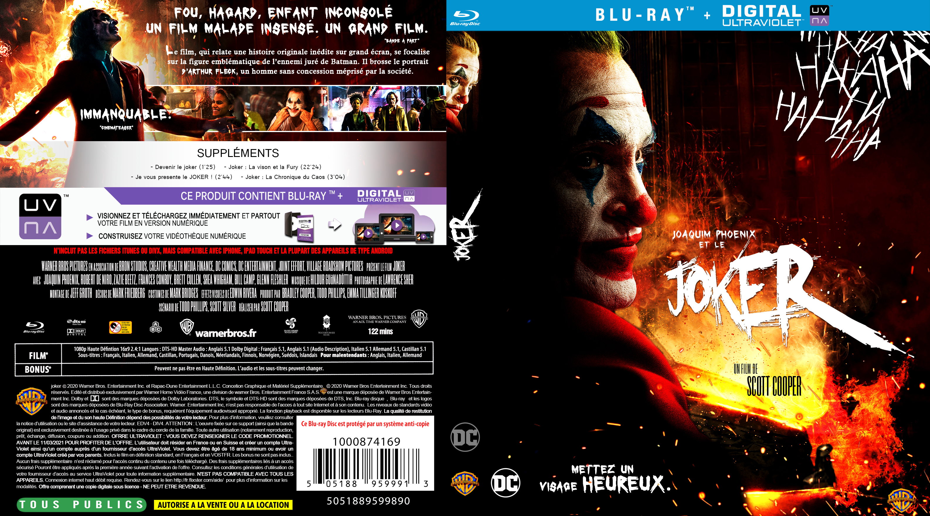 Jaquette DVD Joker 2020 custom (BLU-RAY)