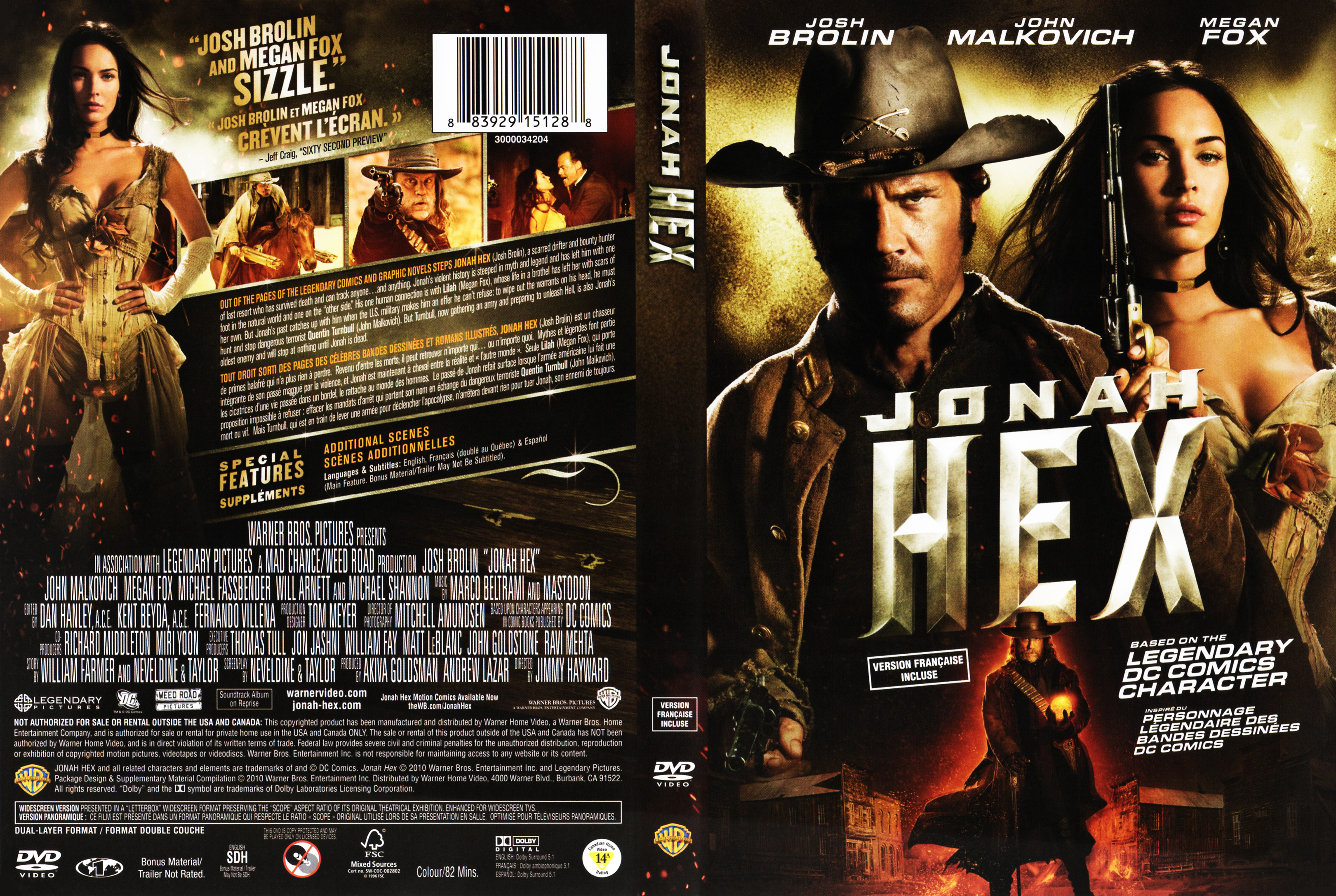 Jaquette DVD Jonah Hex (Canadienne)