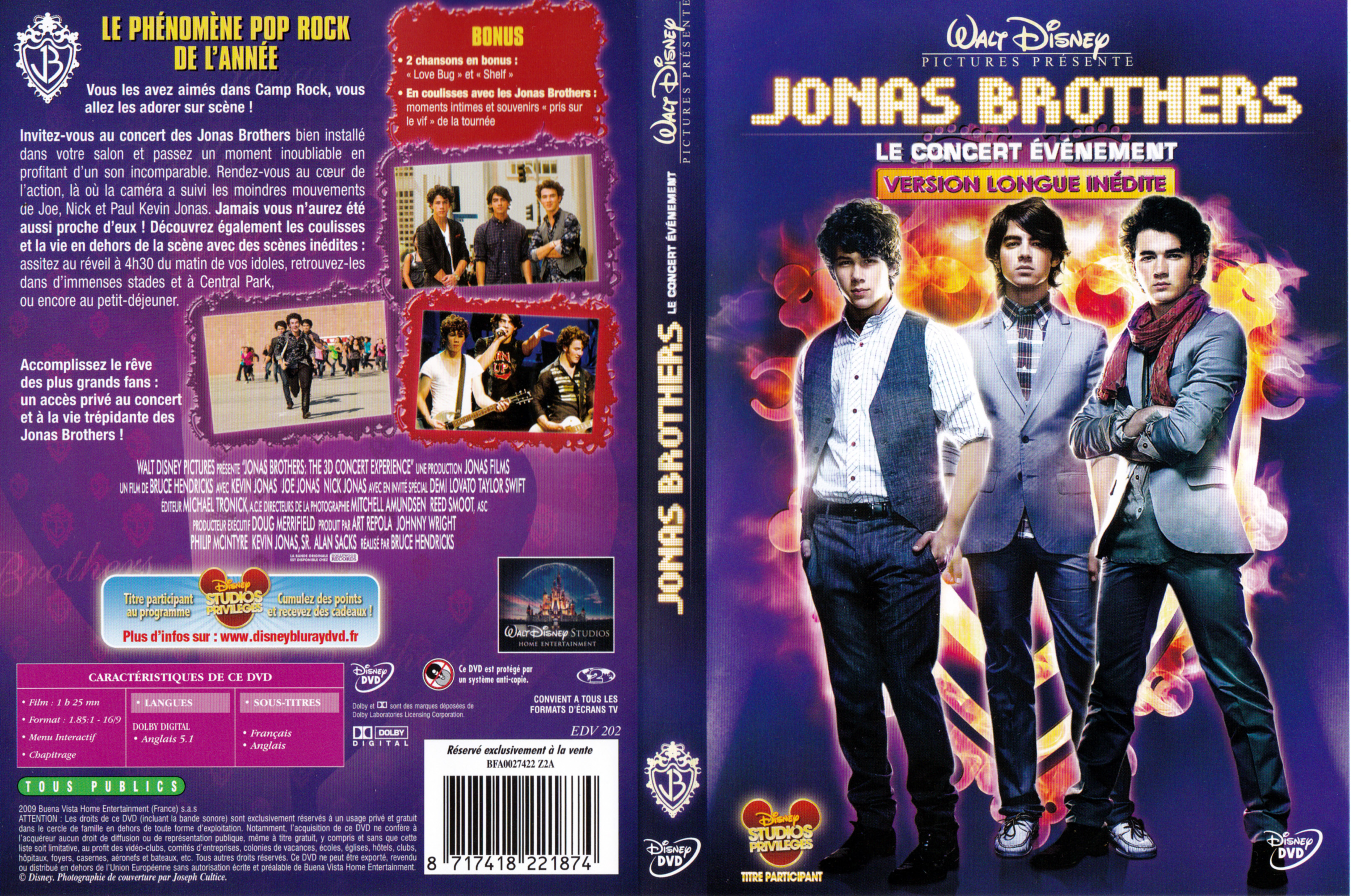 Jaquette DVD Jonas Brothers Le concert vnement
