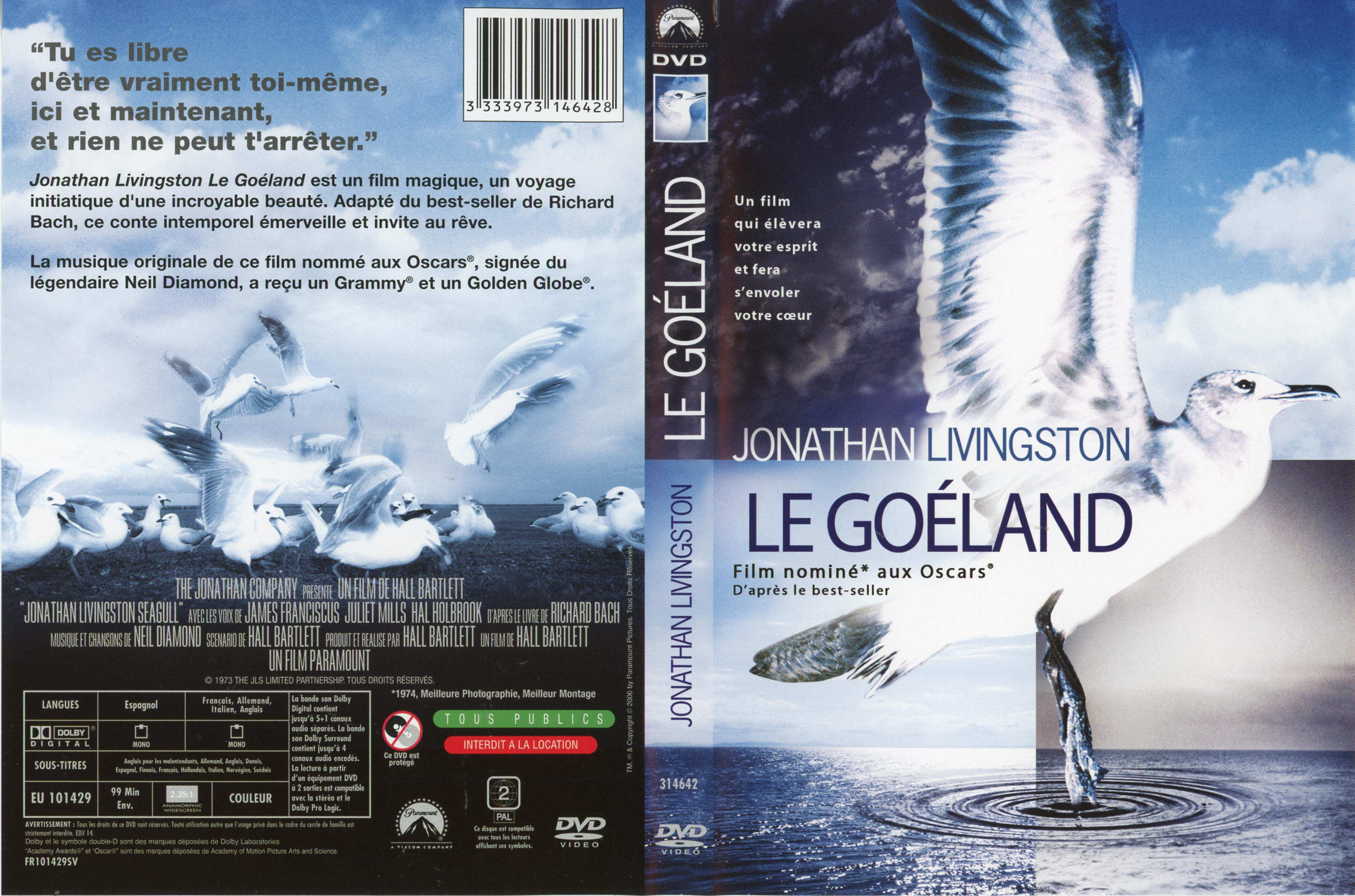 Jaquette DVD Jonathan Livingston le goeland