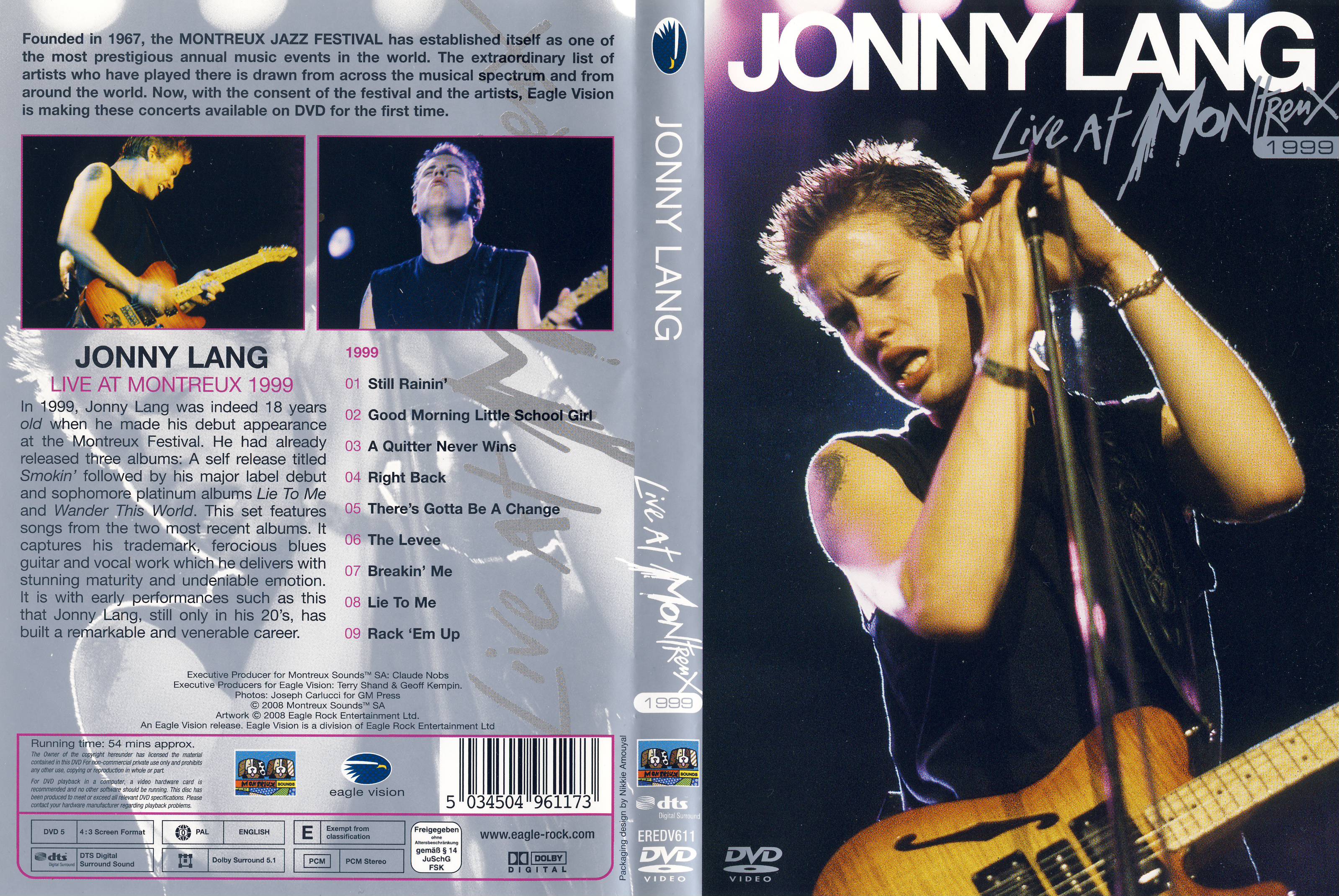 Jaquette DVD Jonny Lang - Live at Montreux 1999