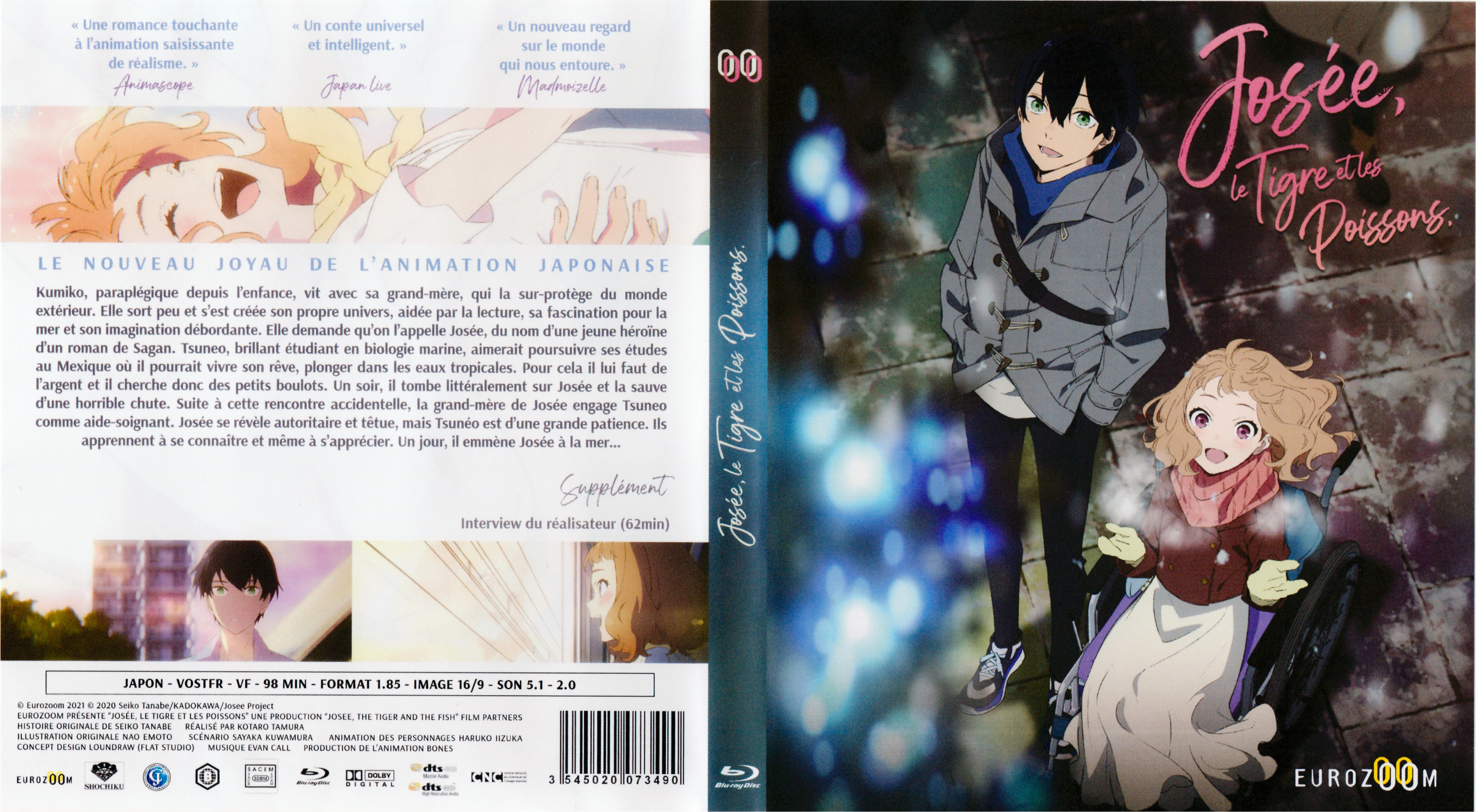 Jaquette DVD Jos�e, le Tigre et les Poissons (BLU-RAY)