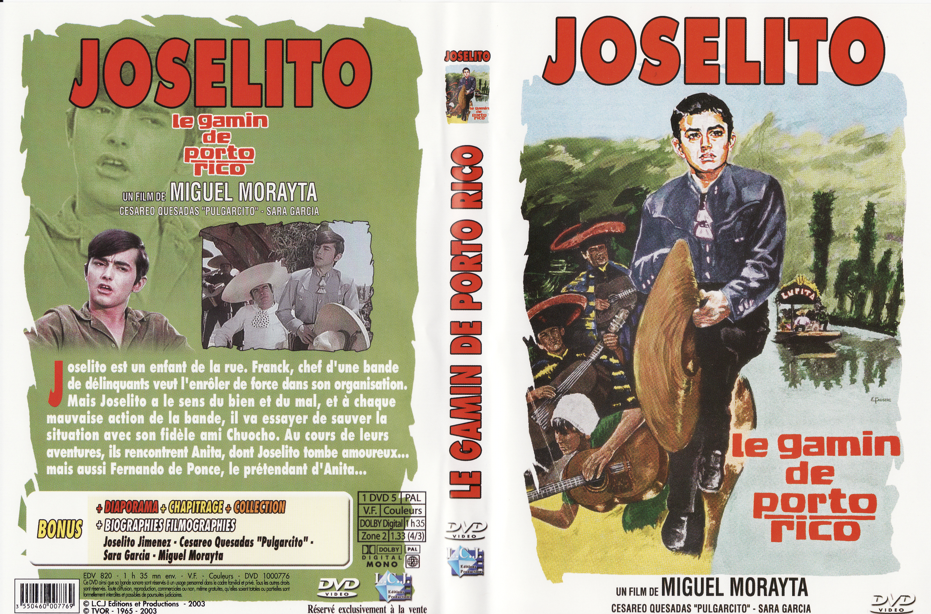 Jaquette DVD Joselito - Le gamin de Porto Rico
