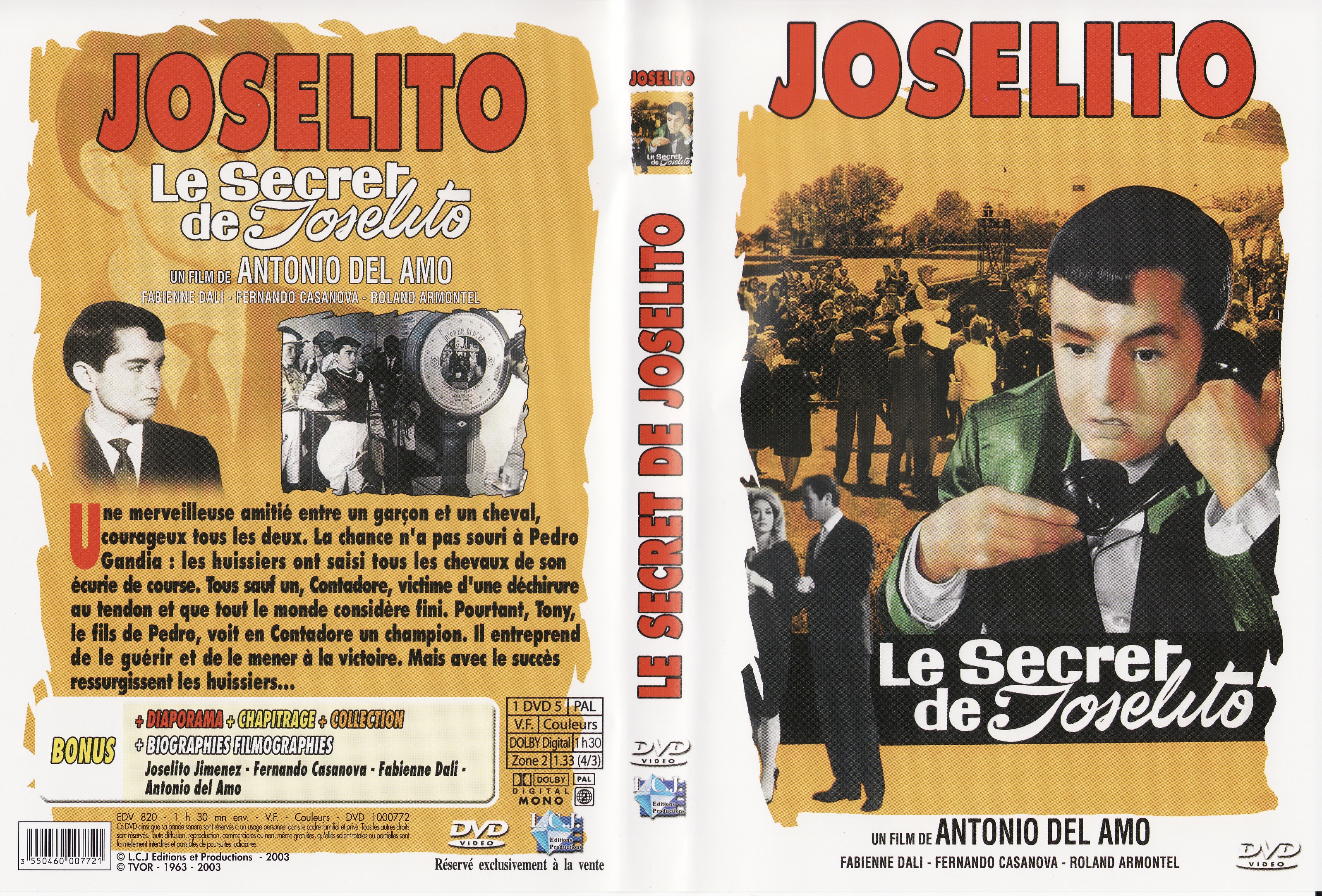 Jaquette DVD Joselito - Le secret de Joselito