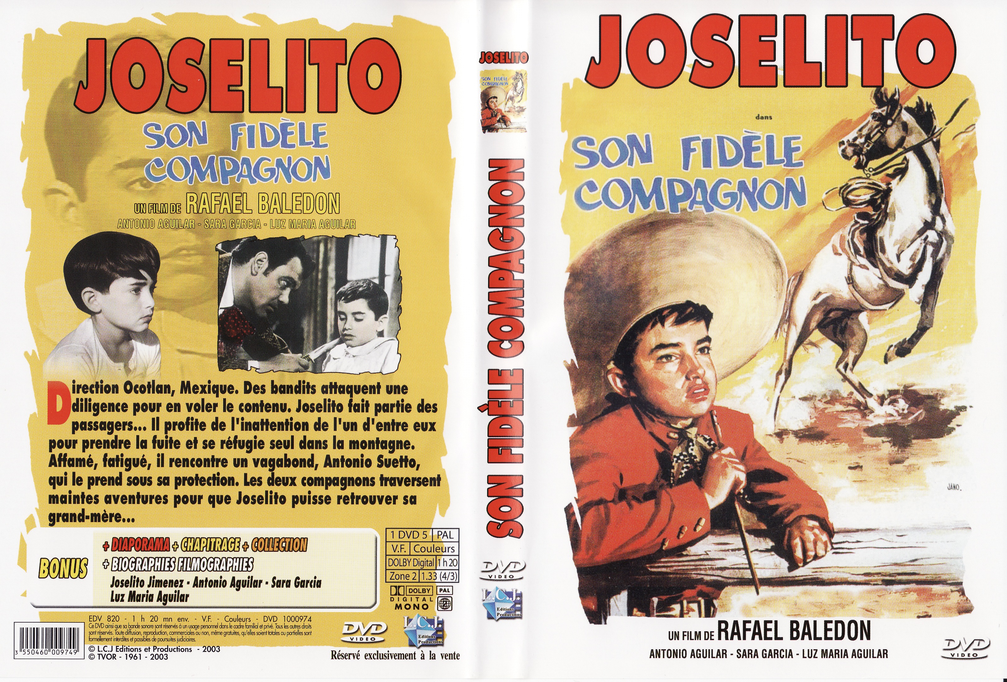 Jaquette DVD Joselito - Son fidle compagnon