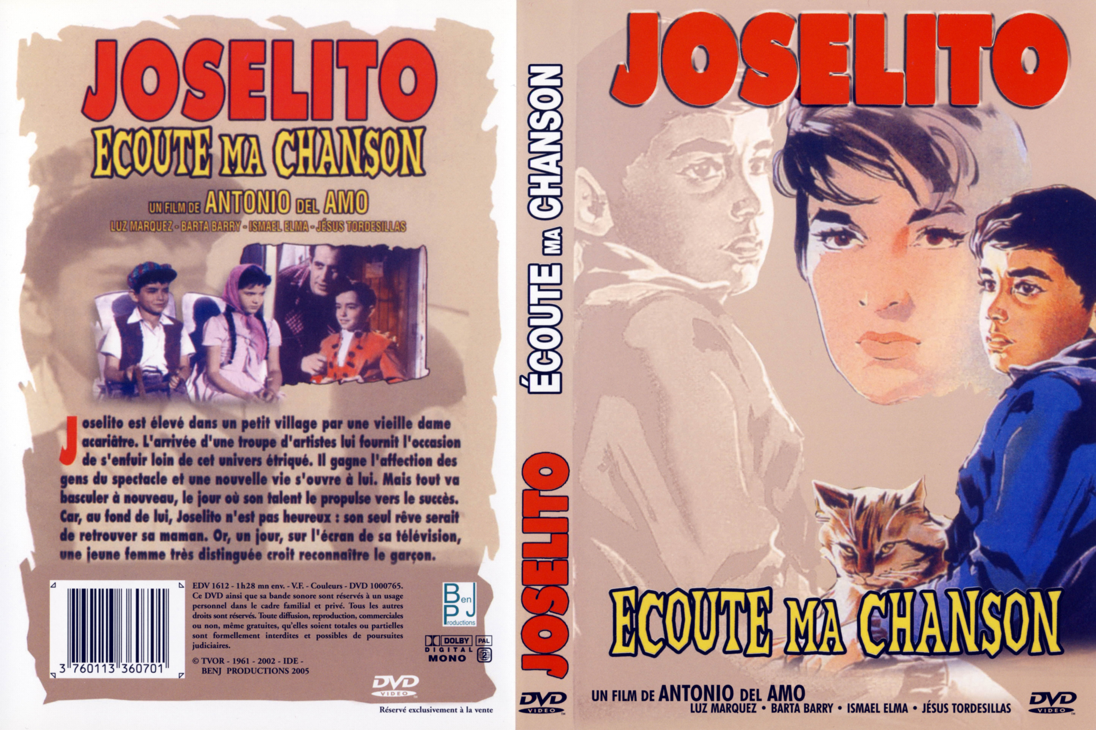 Jaquette DVD Joselito - coute ma chanson