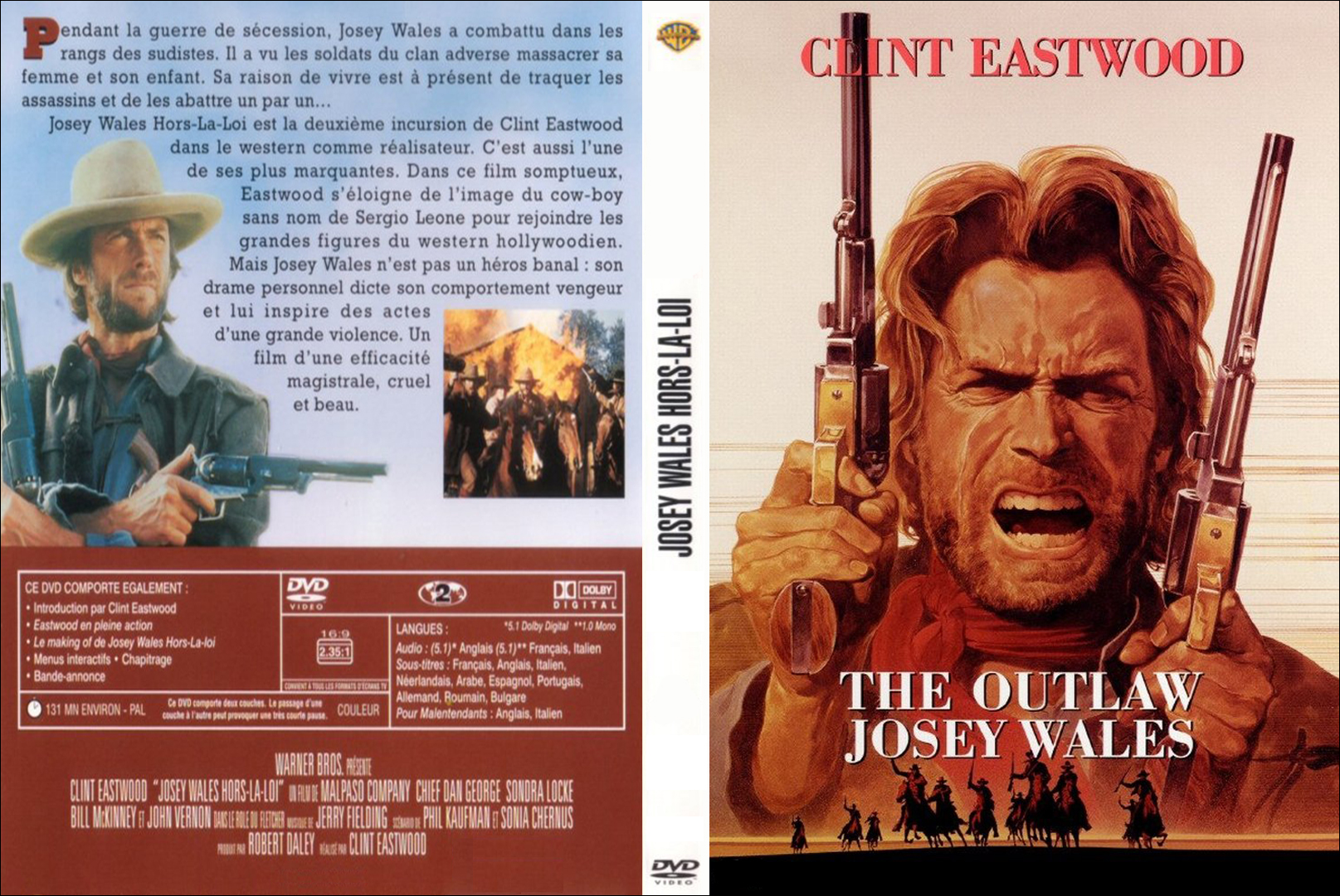 Jaquette DVD Josey Wales Hors-la-Loi - The Outlaw Josey Wales