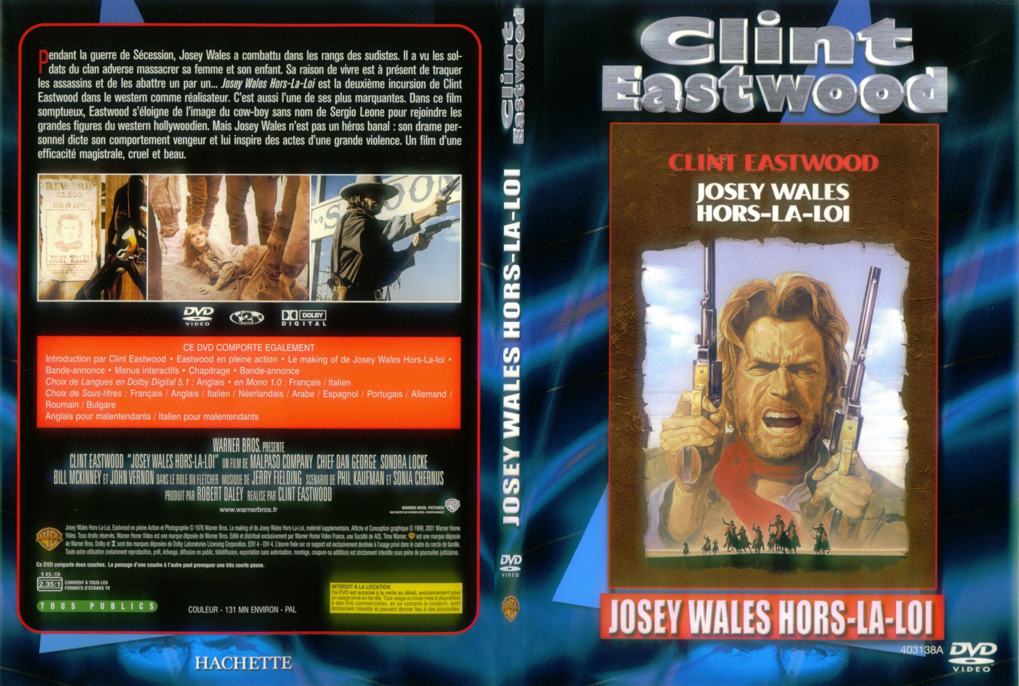 Jaquette DVD Josey Wales hors-la-loi - SLIM