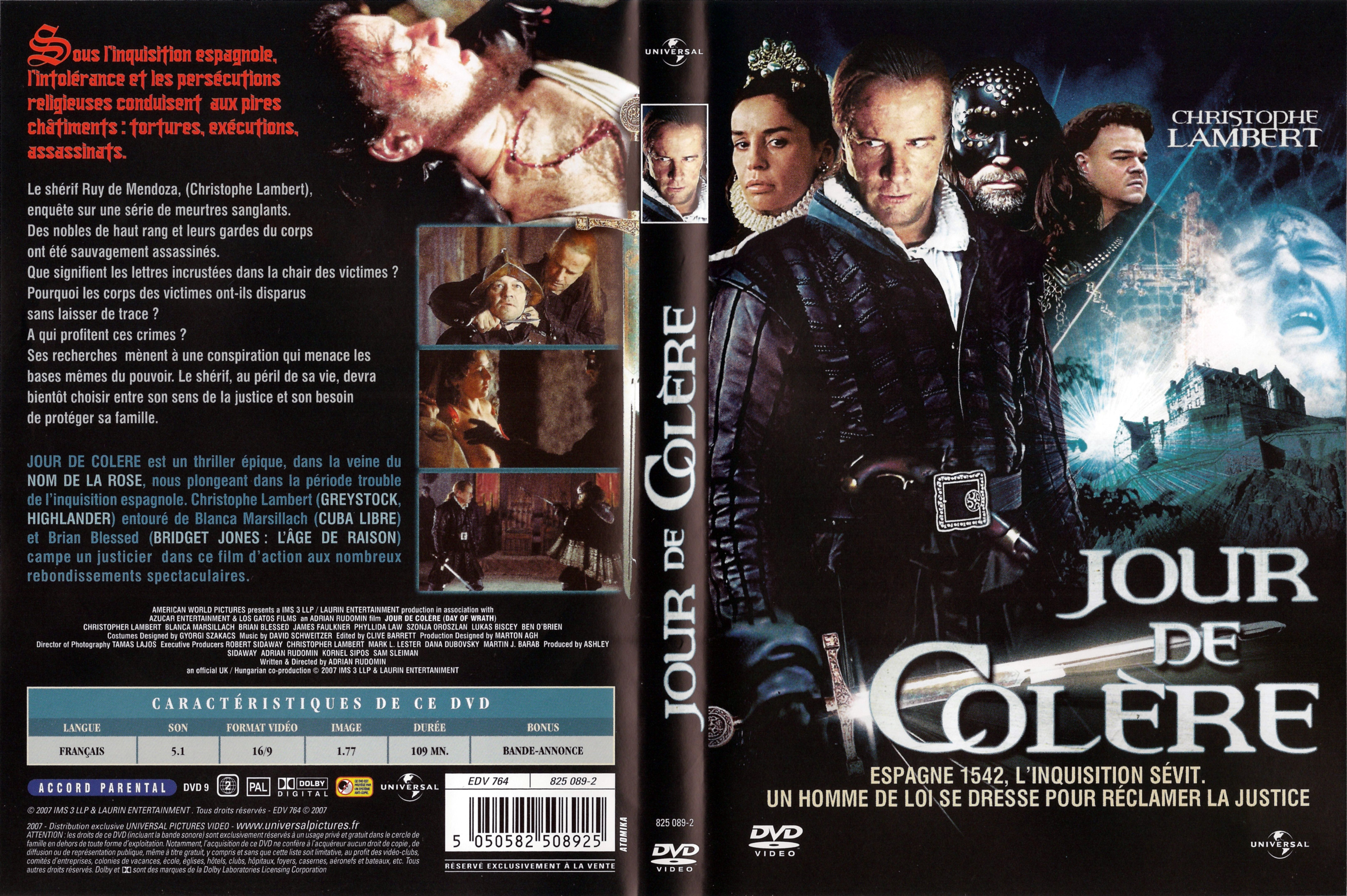 Jaquette DVD Jour de colre