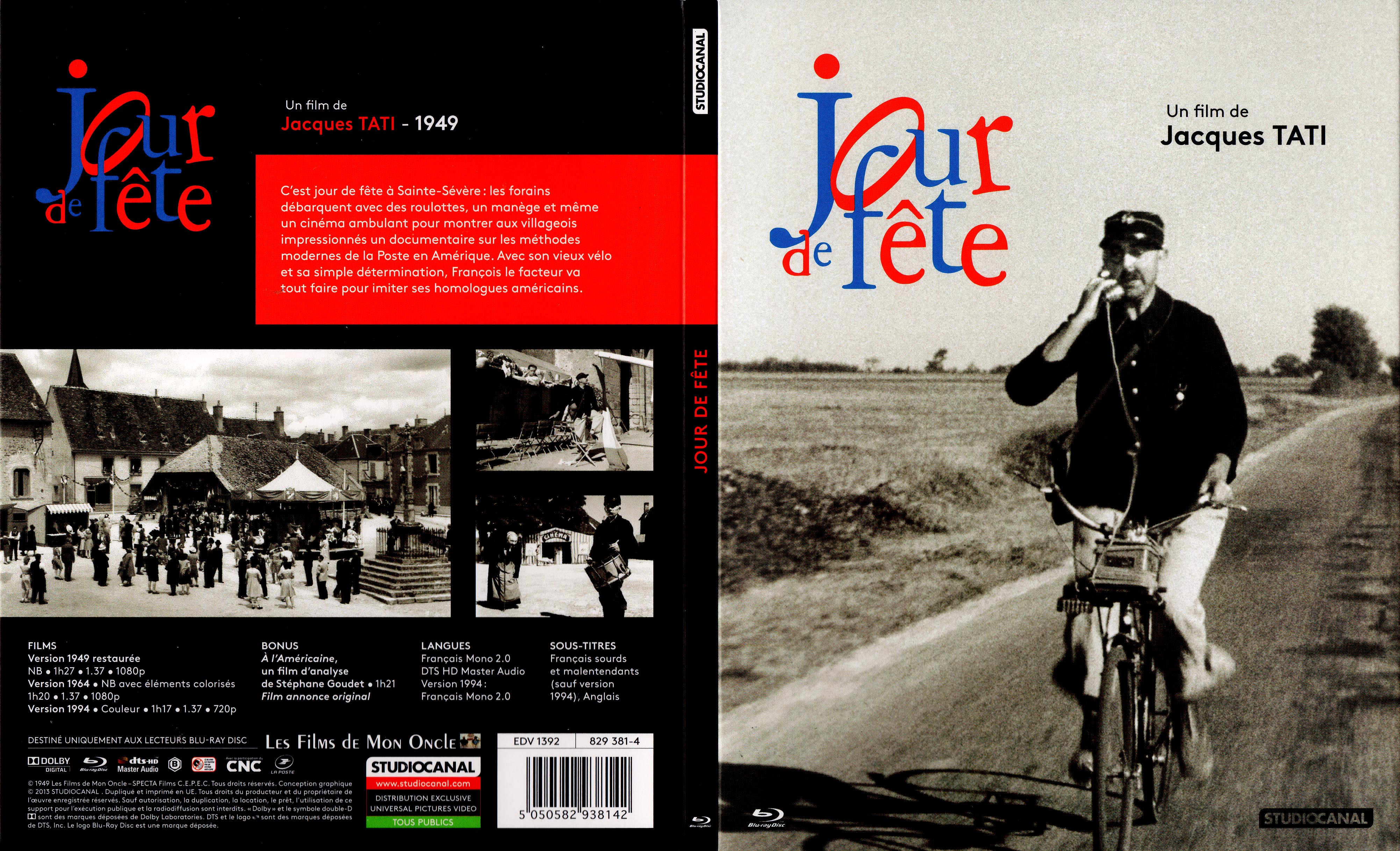Jaquette DVD Jour de fte (BLU-RAY)