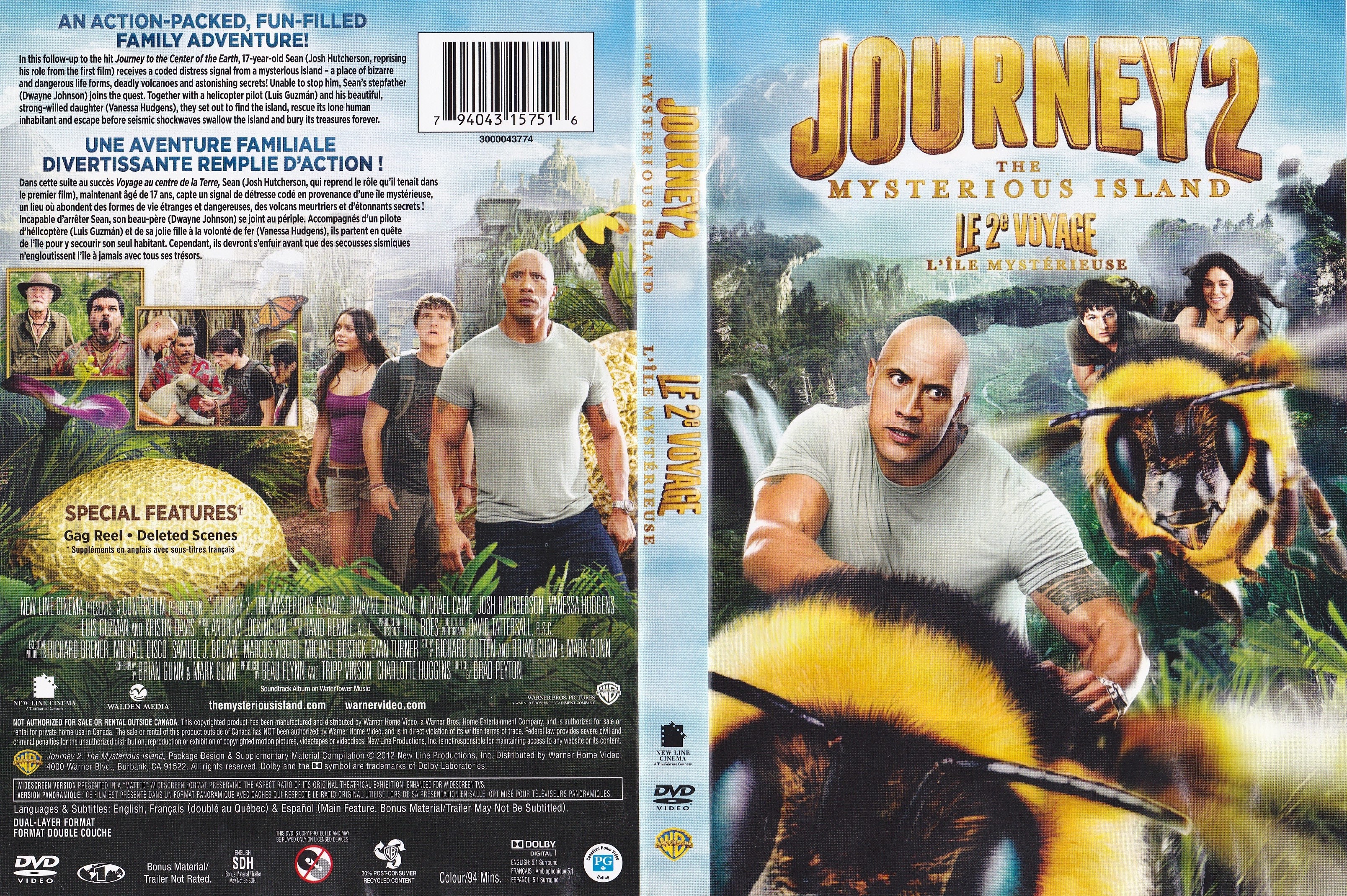 Jaquette DVD Journey 2 the mysterious island -  Le 2e voyage l