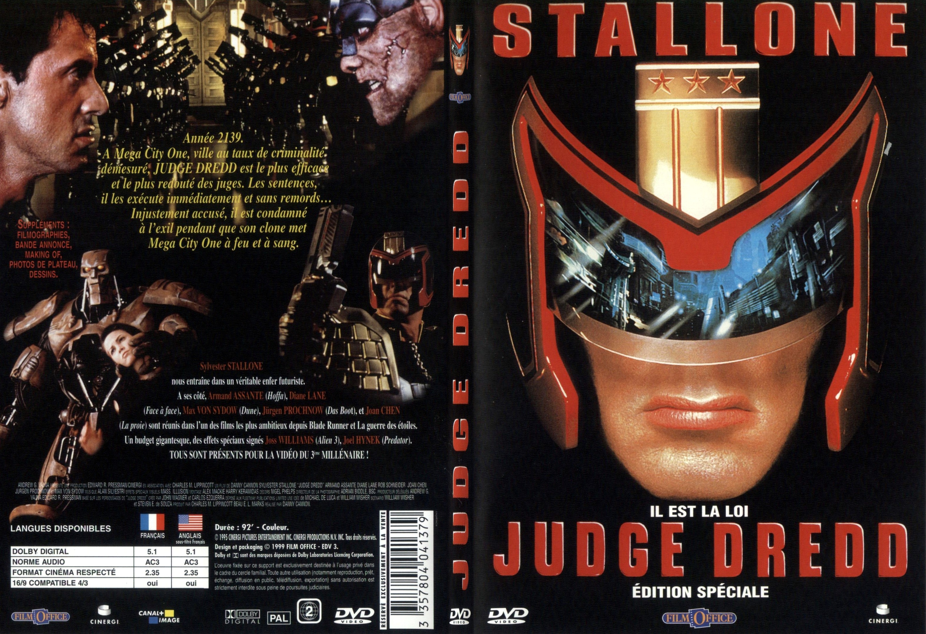 Jaquette DVD Judge Dredd - SLIM