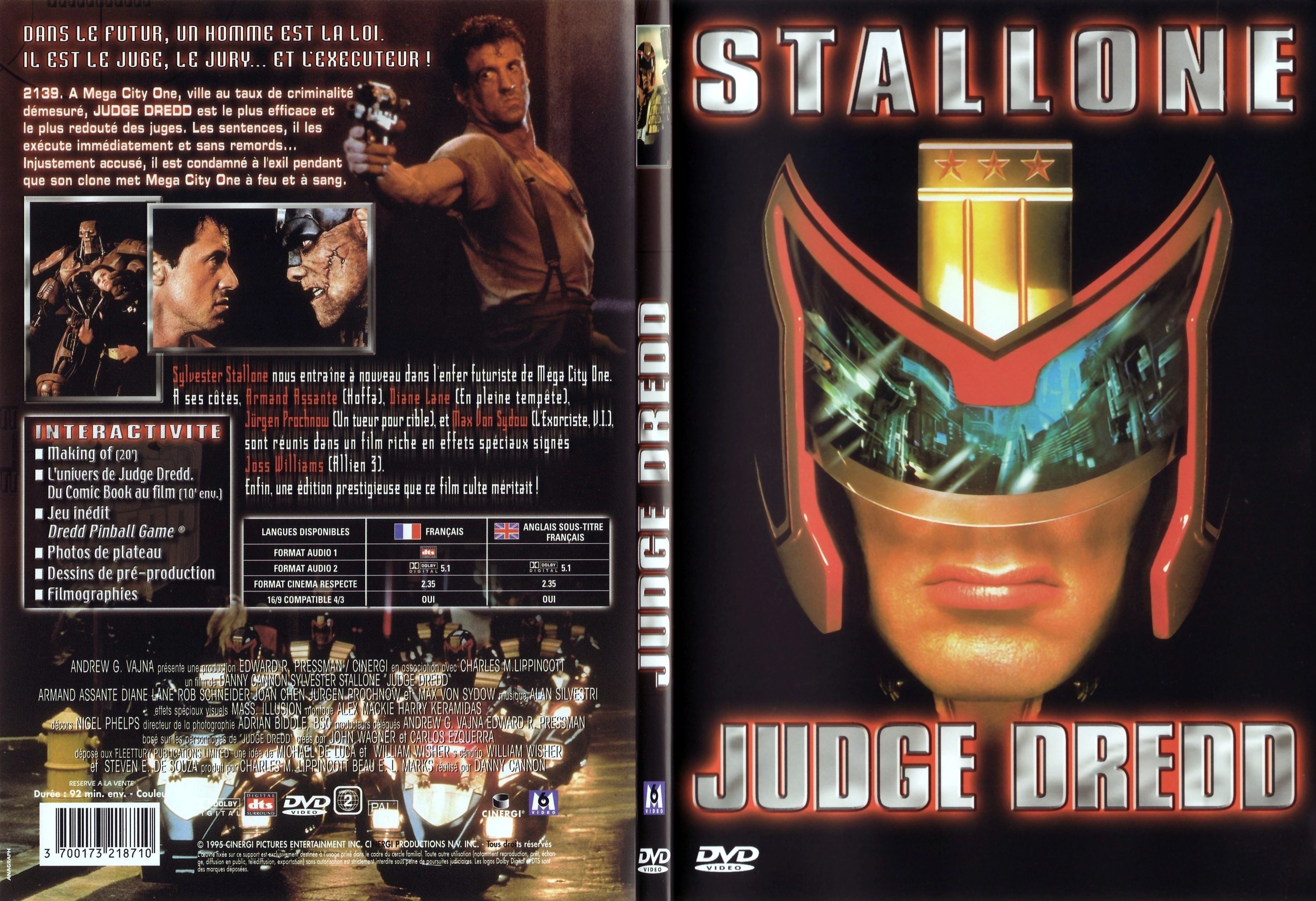 Jaquette DVD Judge Dredd - SLIM v2