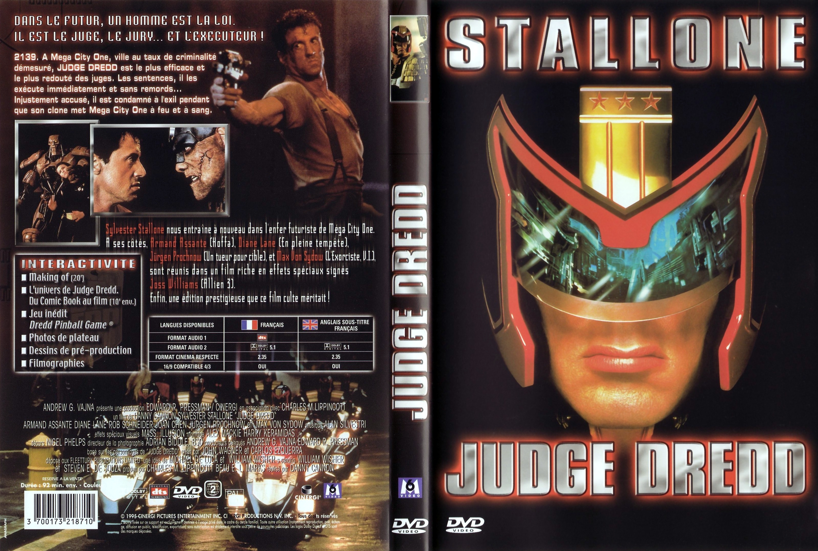 Jaquette DVD Judge Dredd v3