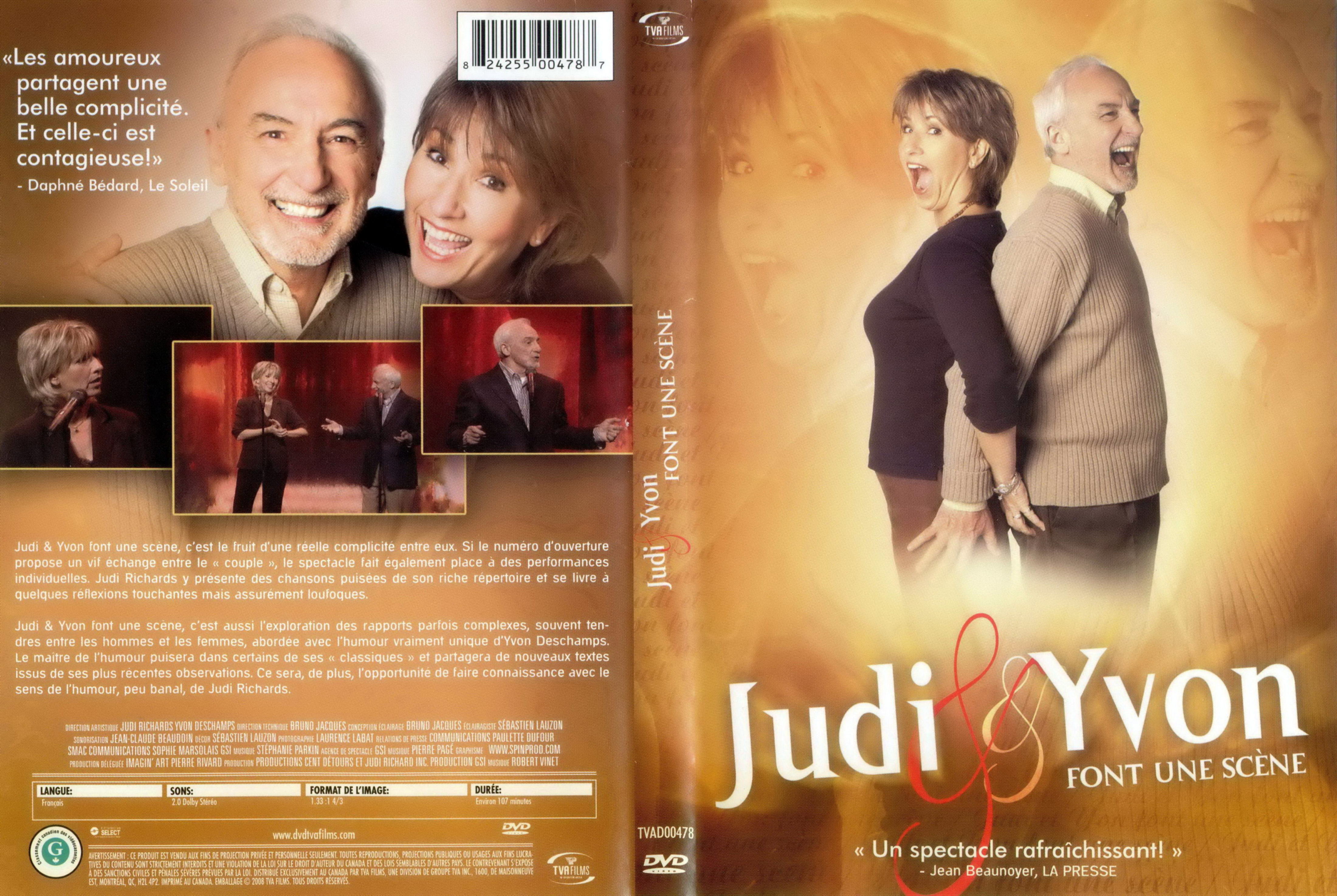 Jaquette DVD Judi et Yvon Font une scne