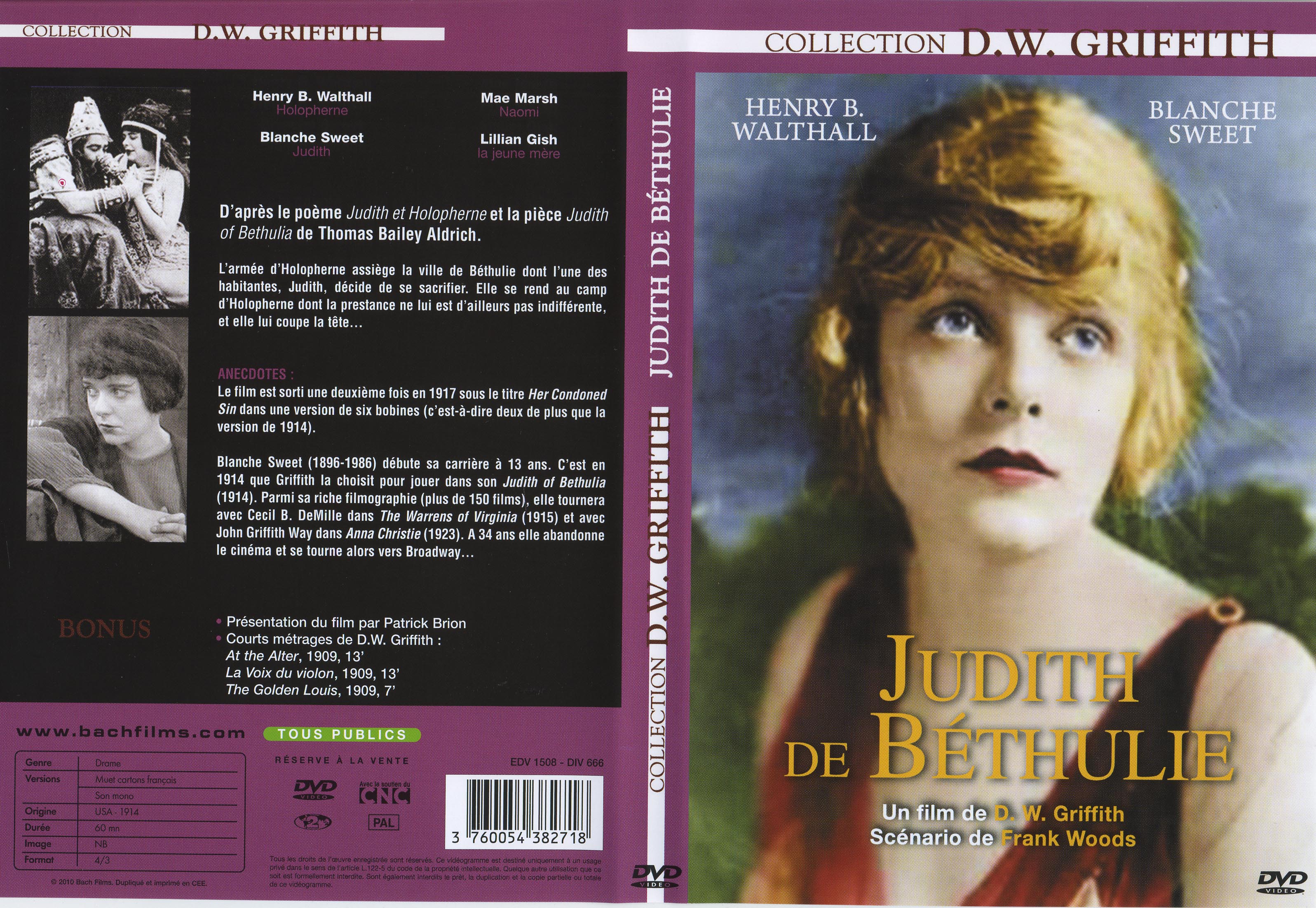 Jaquette DVD Judith de Bethulie