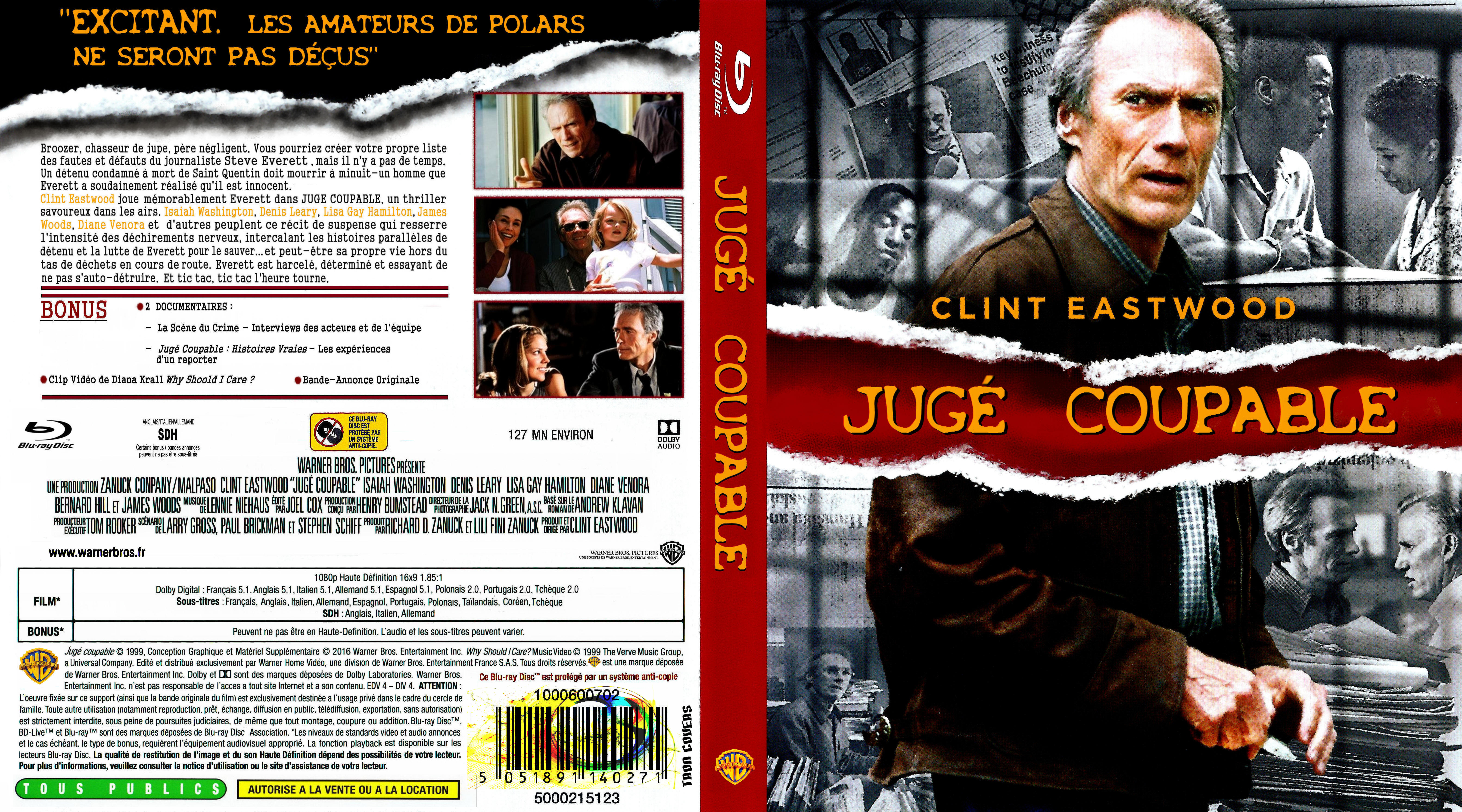 Jaquette DVD Jug coupable custom (BLU-RAY) v2