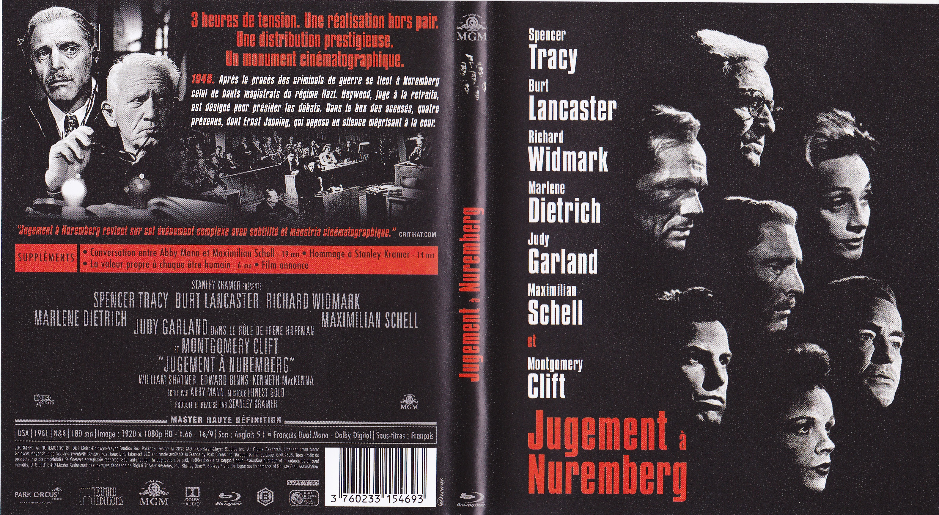 Jaquette DVD Jugement  Nuremberg (BLU-RAY)