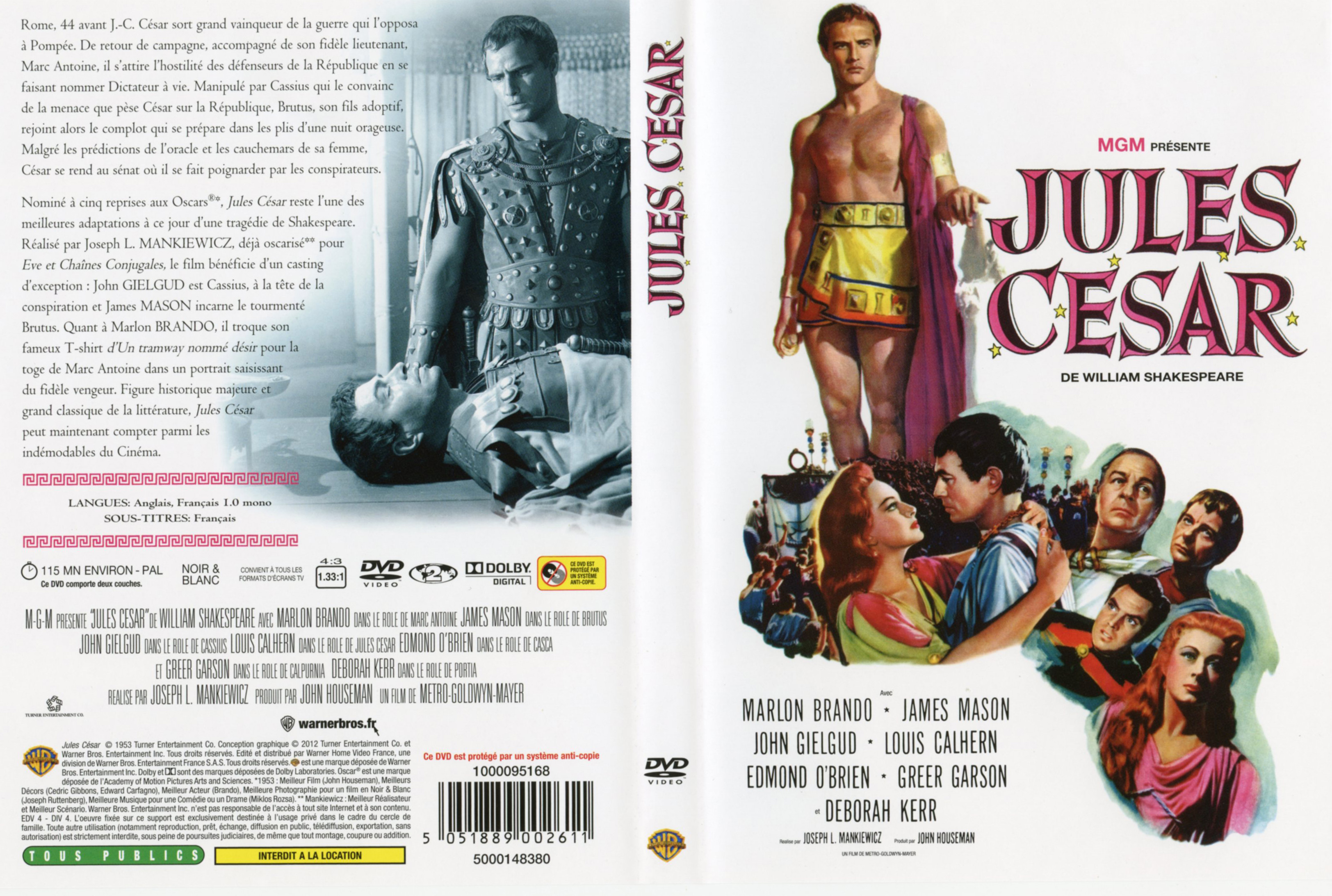 Jaquette DVD Jules Csar (1953)