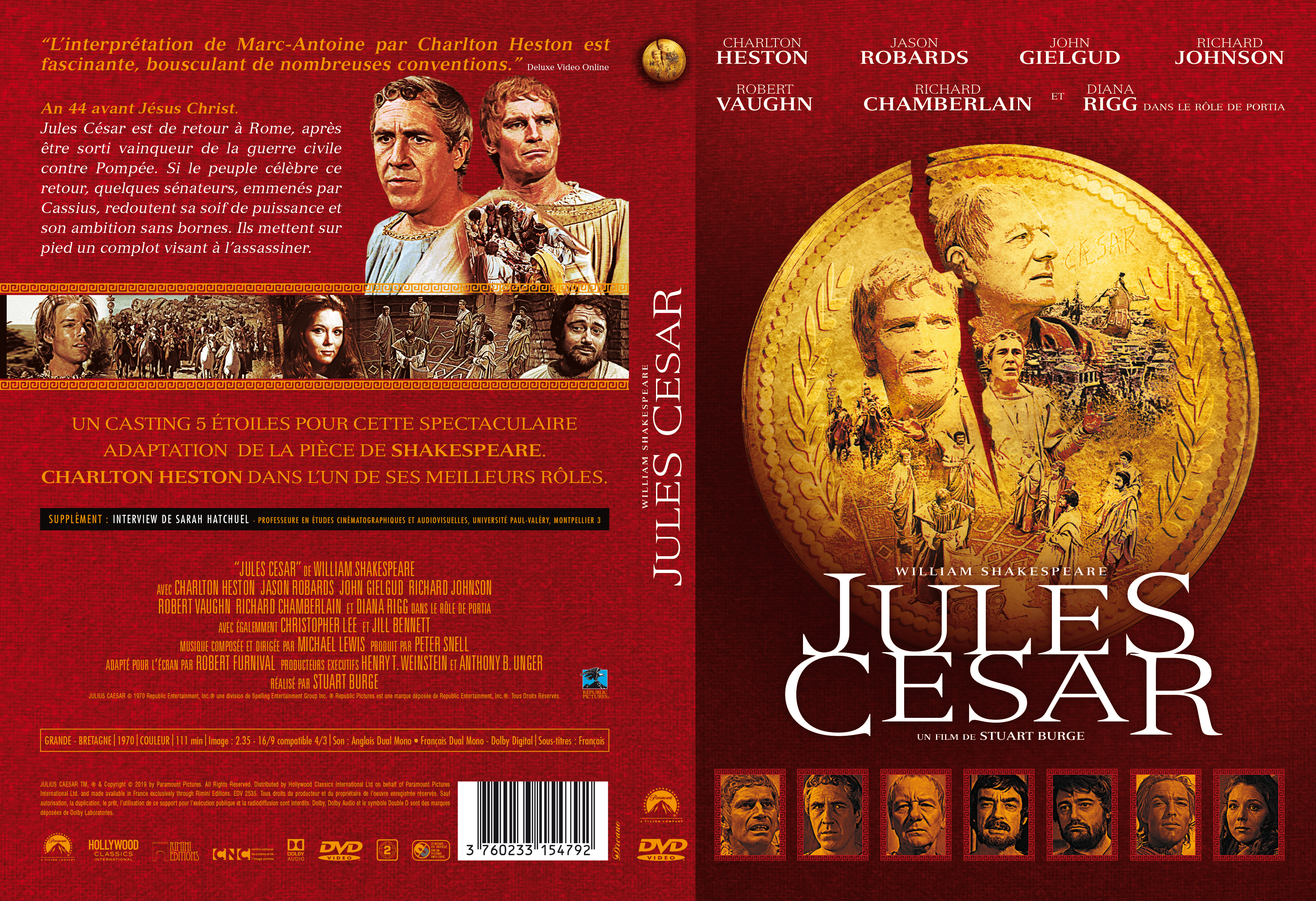 Jaquette DVD Jules Cesar (1970)