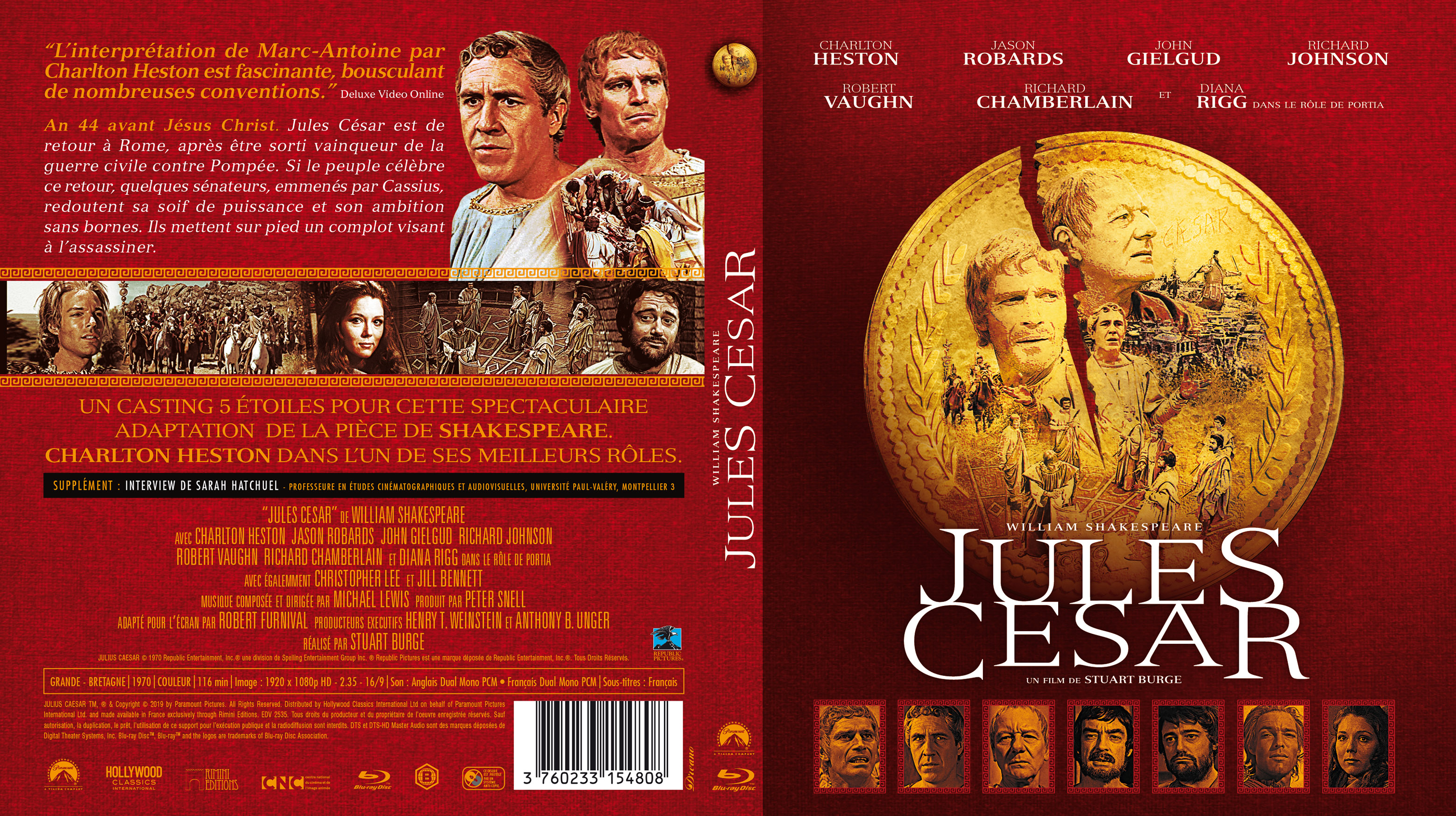 Jaquette DVD Jules Csar (1970) (BLU-RAY)
