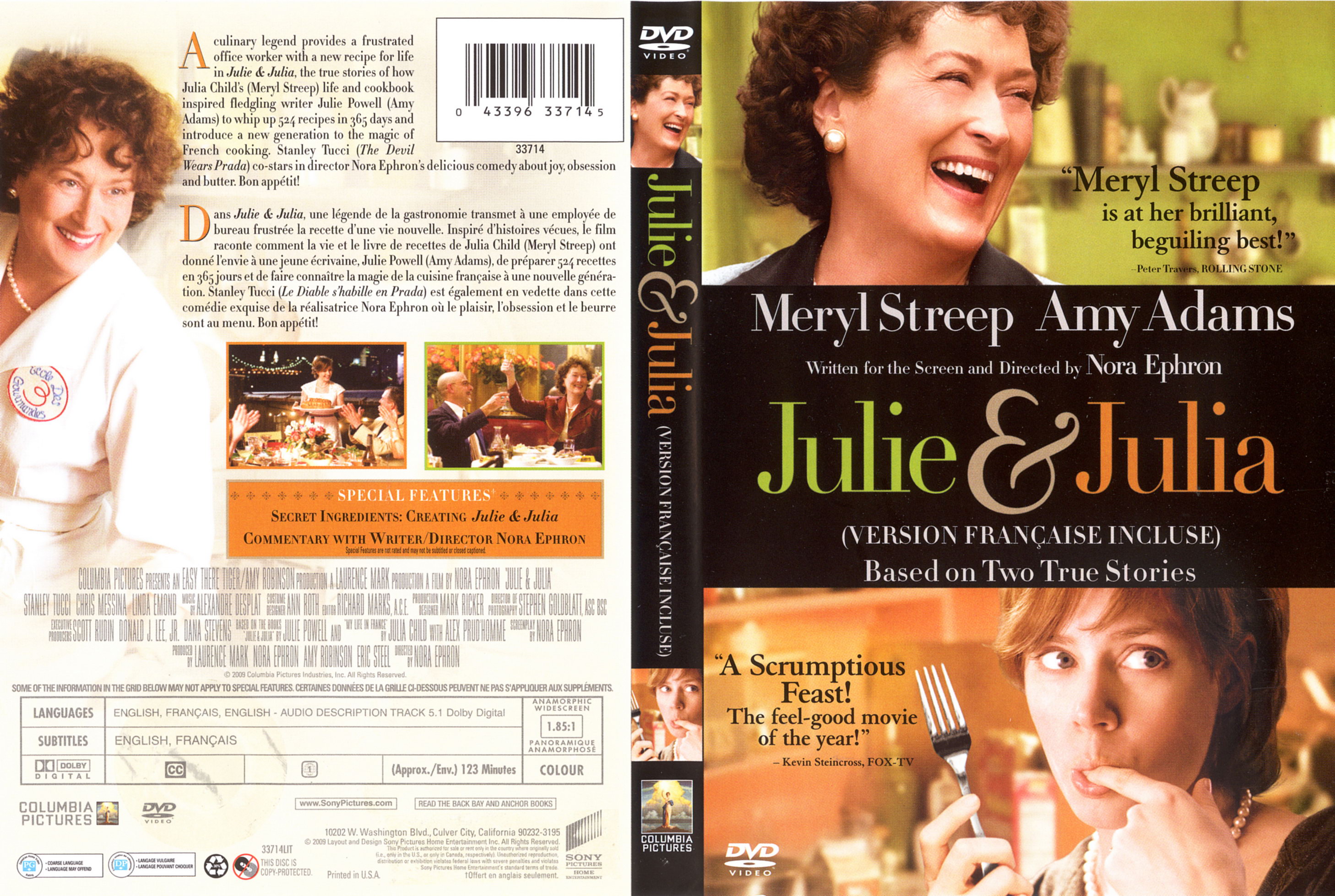 Jaquette Dvd De Julie And Julia Canadienne Cinéma Passion